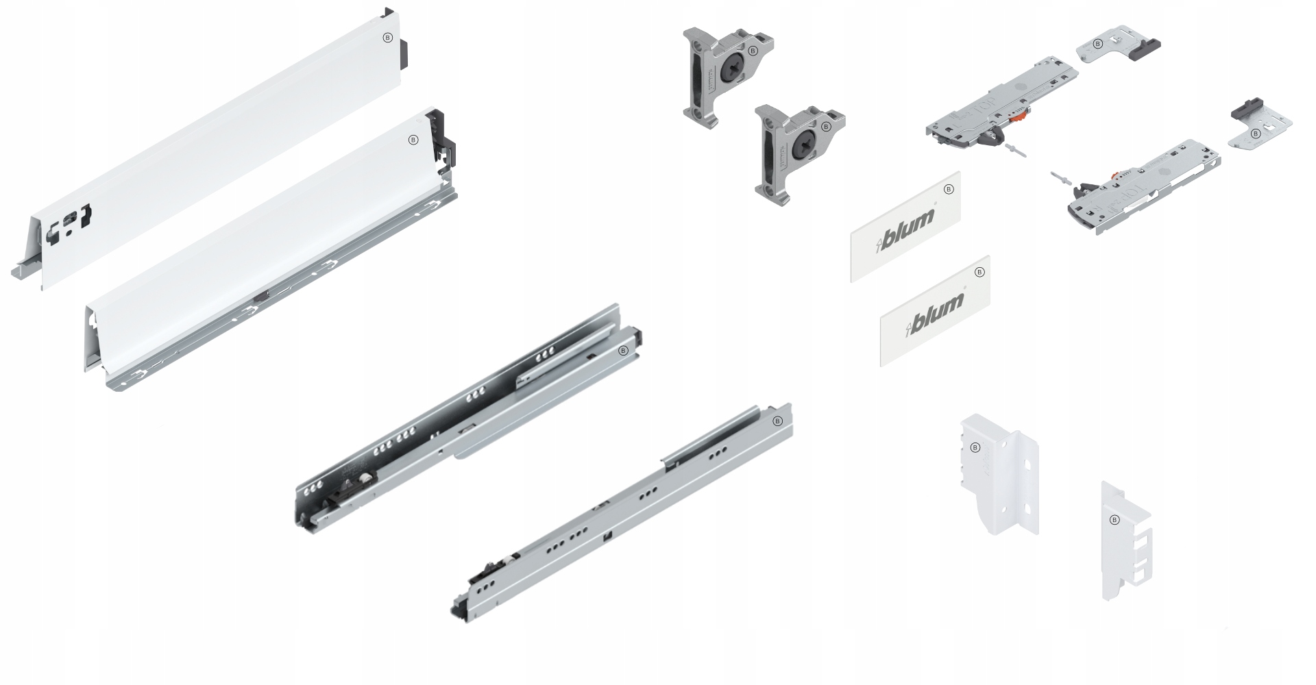 

Antaro Tandembox Tip-on L-350 Niska M Biała Blum