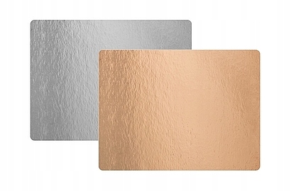 Levně podložky pod dort oboustranné, zlato/stříbro 10x14 cm obdélníkové 200ks 93-