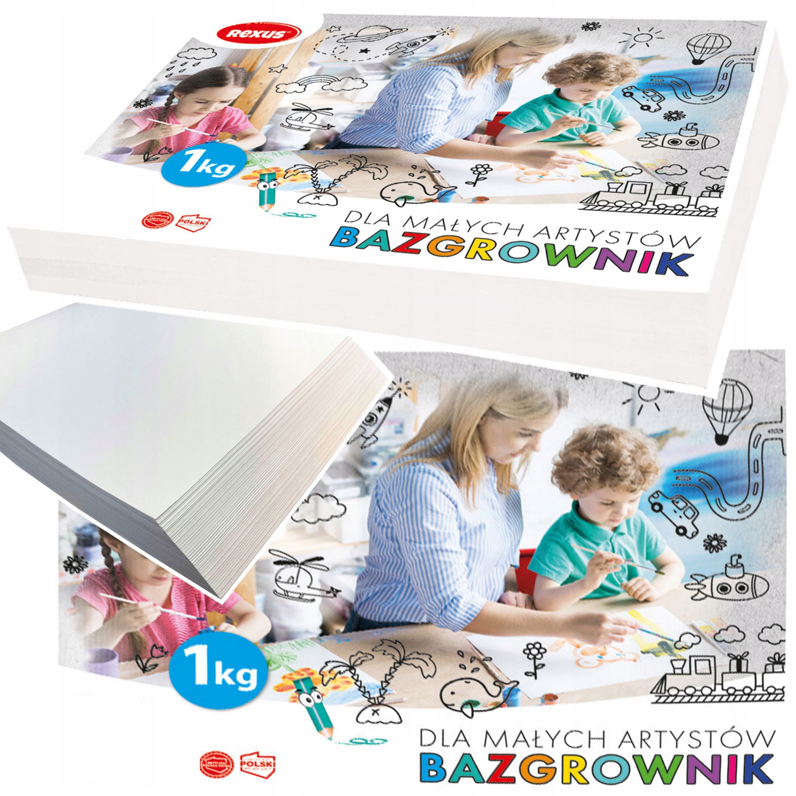 

Bazgrownik Papier 1kg Blok RYSUNKOWY>200 kartek
