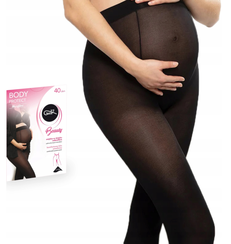 

Gatta Protect Mikrofibra 40 Den Ciążowe Nero 3-M
