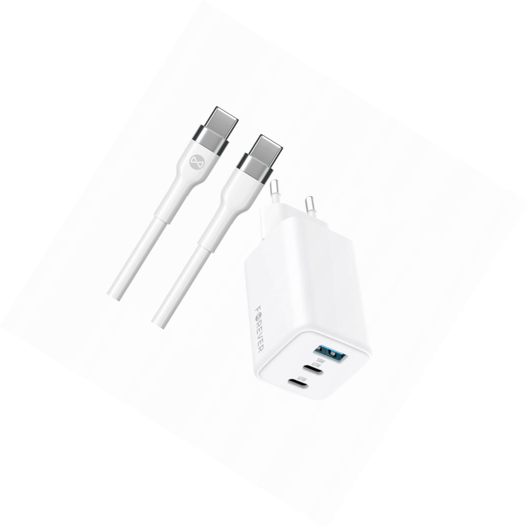 Szybka ładowarka GaN 65W 3 wejścia z długim kablem 2m do Samsung Z Flip 4