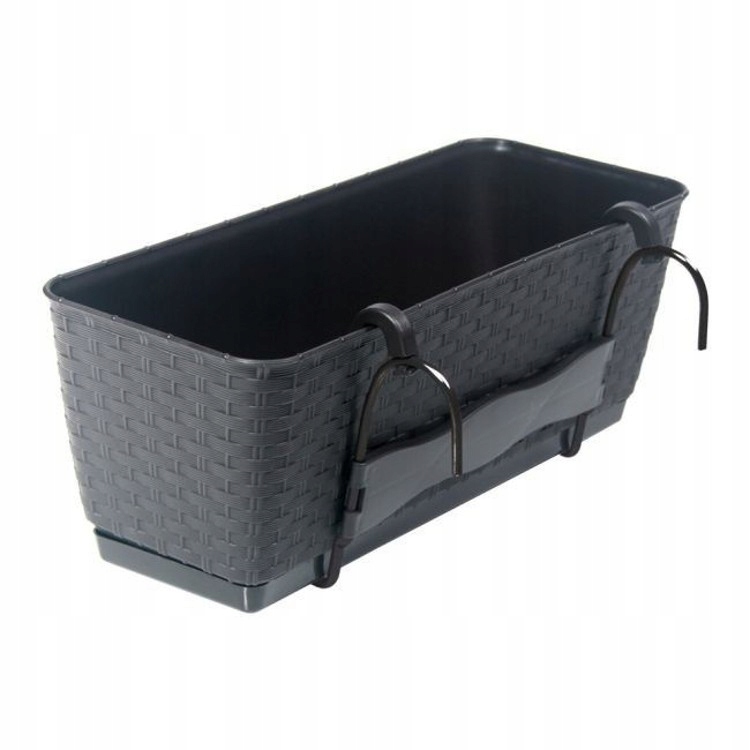 

Doniczka skrzynka Balkonowa z uchwytem antracyt