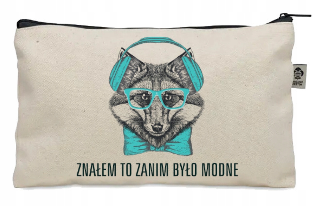 Kosmetyczka saszetka beżowa piórnik Znałem Zanim Było Modne KO_260