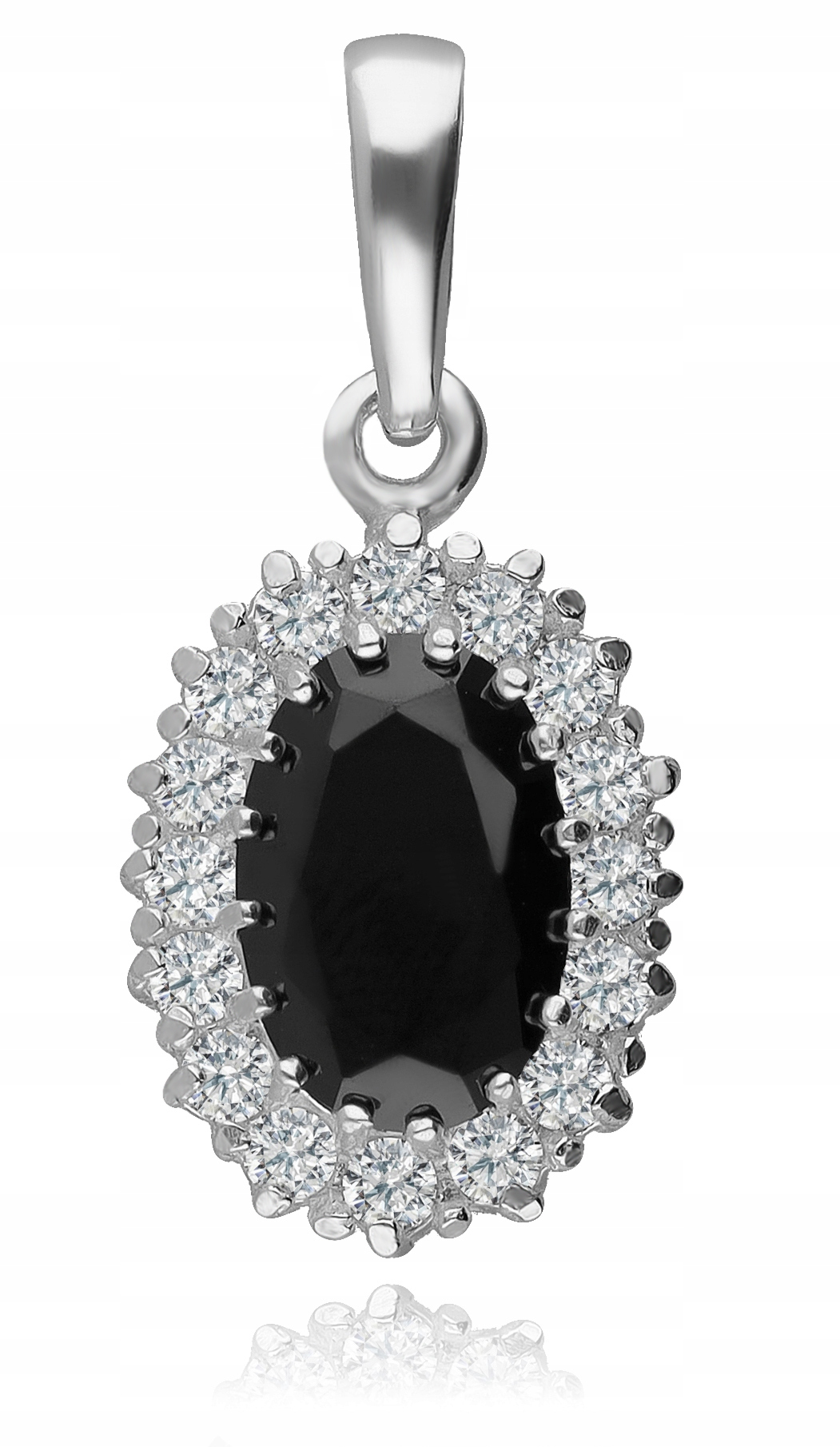 Stříbrný Dámský Přívěsek Velký Marquise S Zirkon Zirkonem
