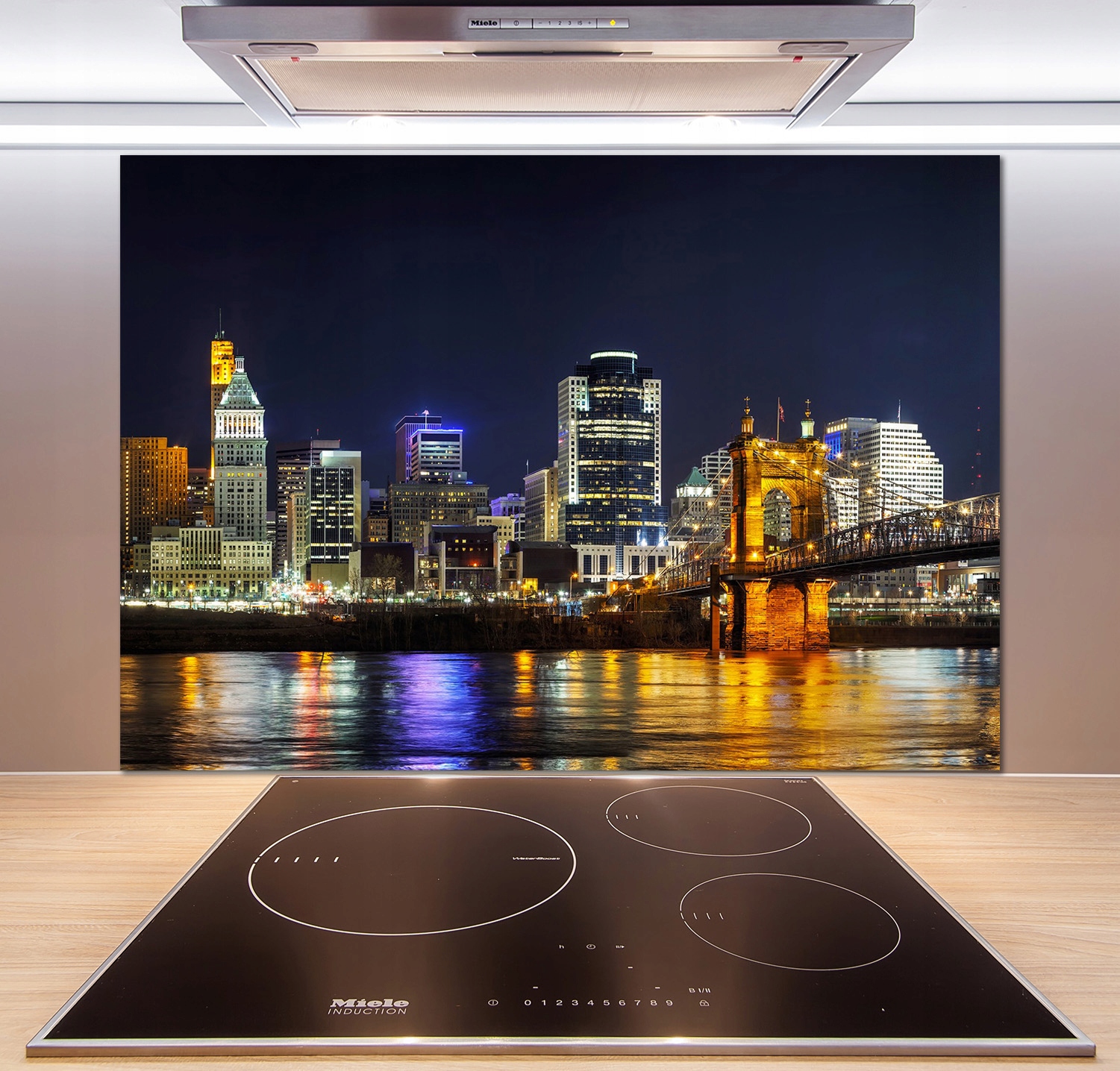 

Panel do kuchni Rzeka Ohio nocą 100x70 cm + Klej