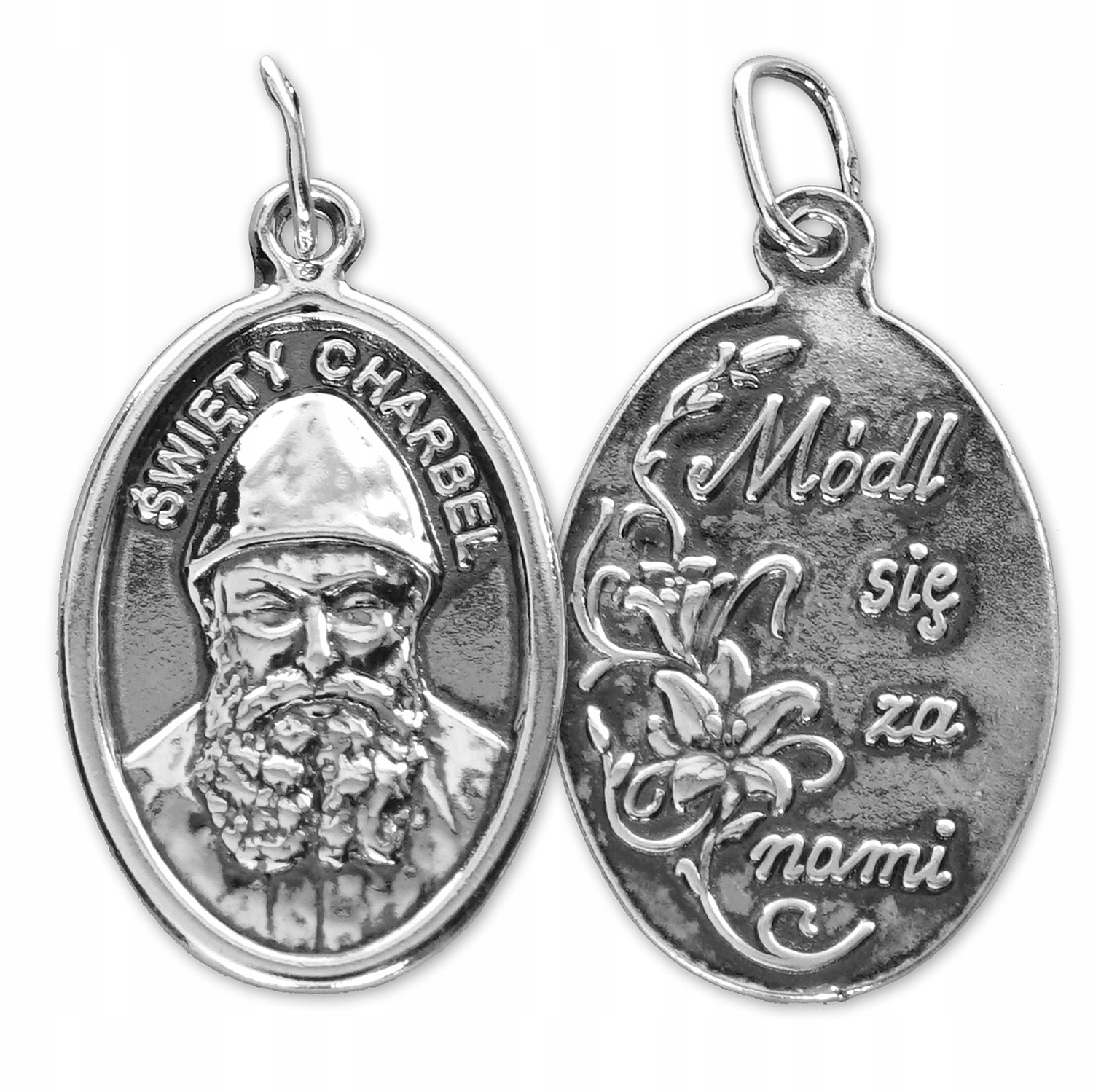 Medalik ŚW. Charbel - srebro pr. 925