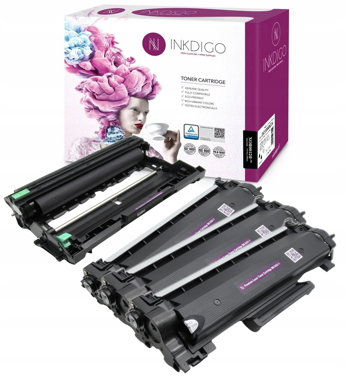 DR 2401 TN 2421 3x TONER + BĘBEN do DRUKARKI BROTHER DCP-L2532DW DCP-L2512D