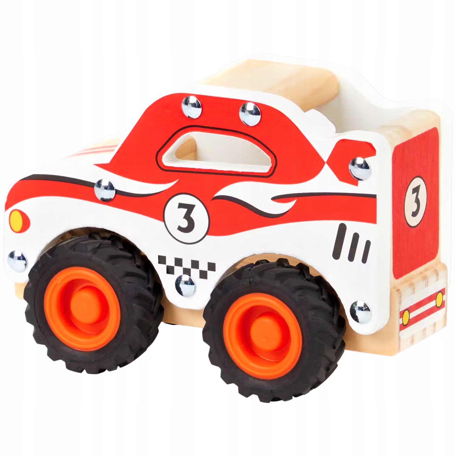 POJAZD AUTO AUTKO DREWNIANE WYŚCIGÓWKA SAMOCHÓD