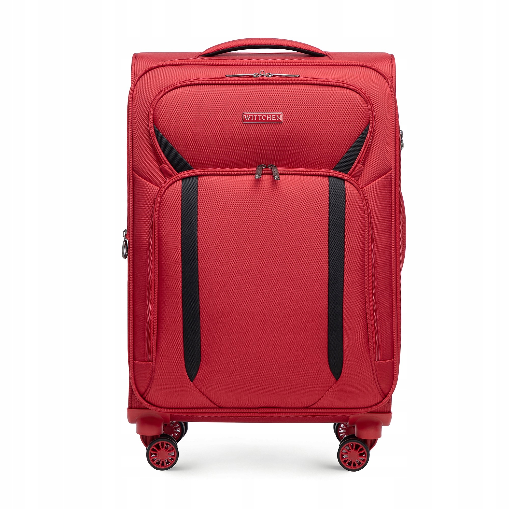 Walizka Wittchen 56-3S-182-30 Czerwona Materiałowa Średnia 57L 67x42x31