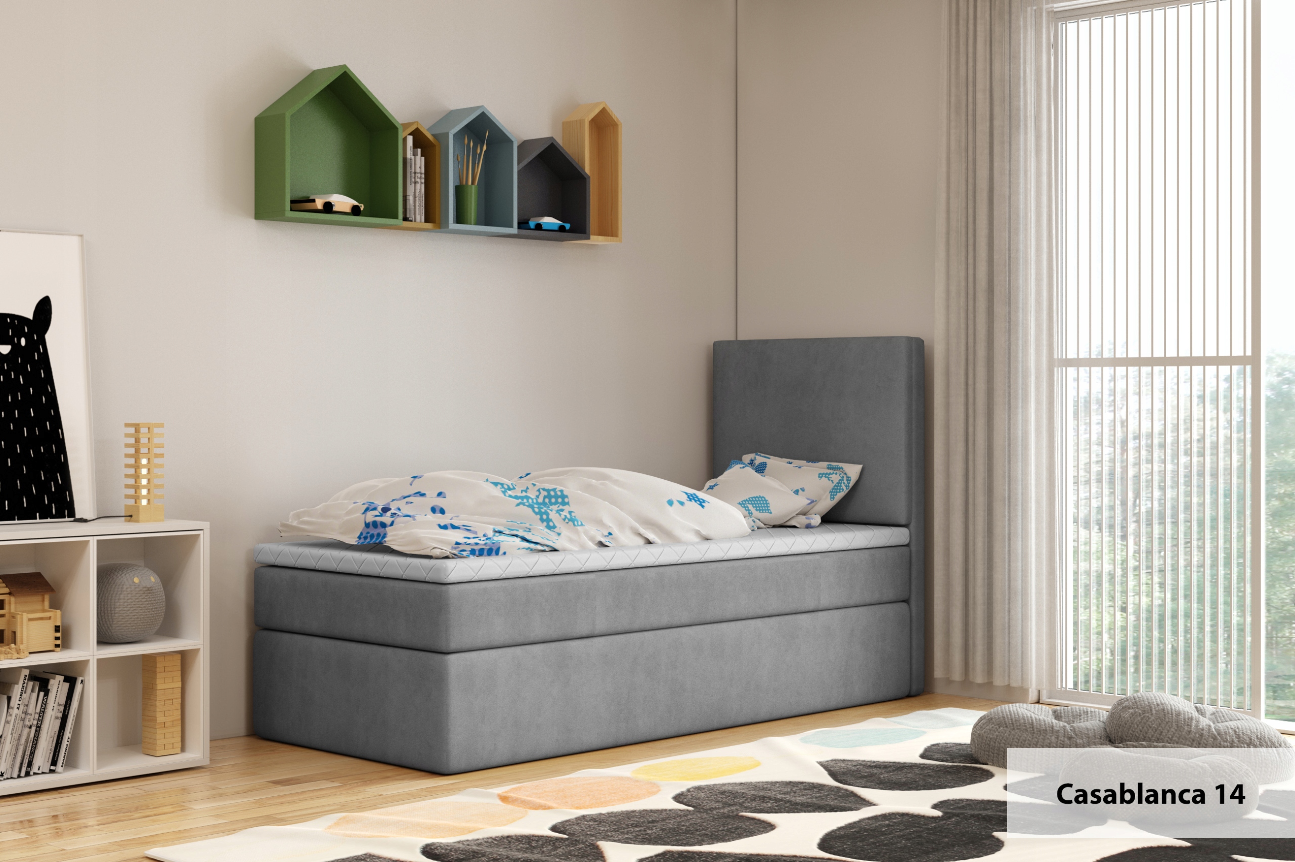 Łóżko młodzieżowe tapczan Max 90x180 zagłówek Szerokość mebla 90 cm