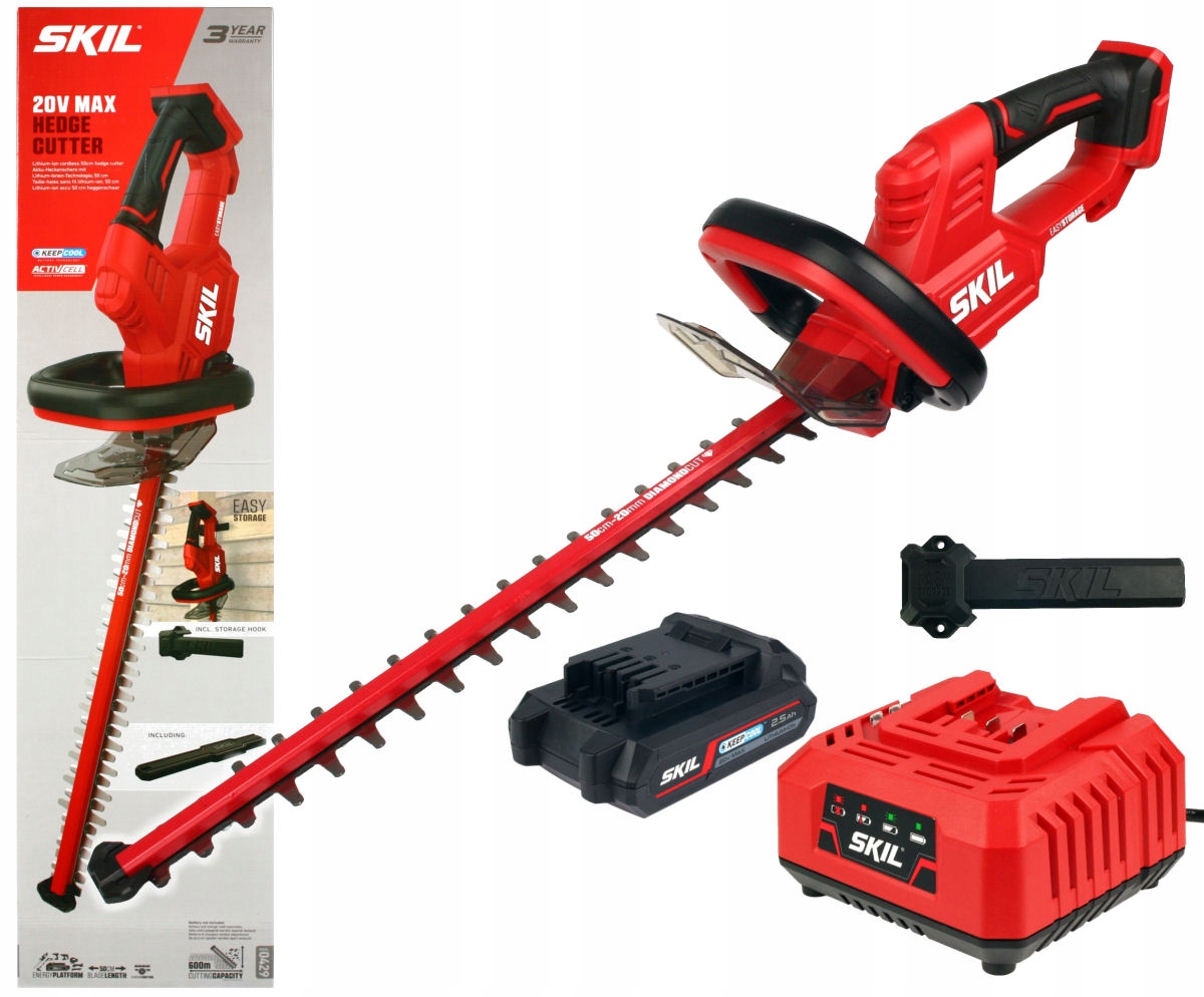 

Akumulatorowy sekator 50cm 20V Skil 1 x 2,0Ah