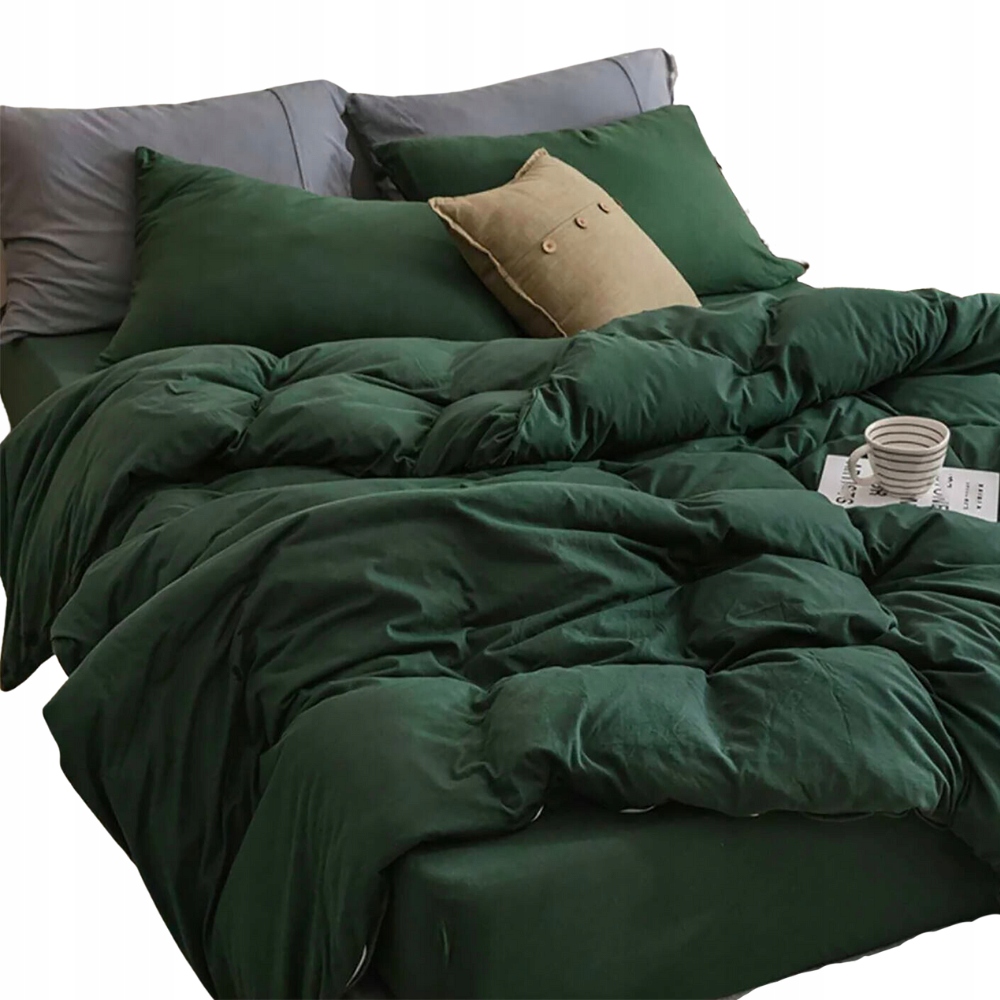 KOMPLET POŚCIELI 160X200 + 2 POSZEWKI GŁADKA DWUSTRONNA KOLORY MODNA