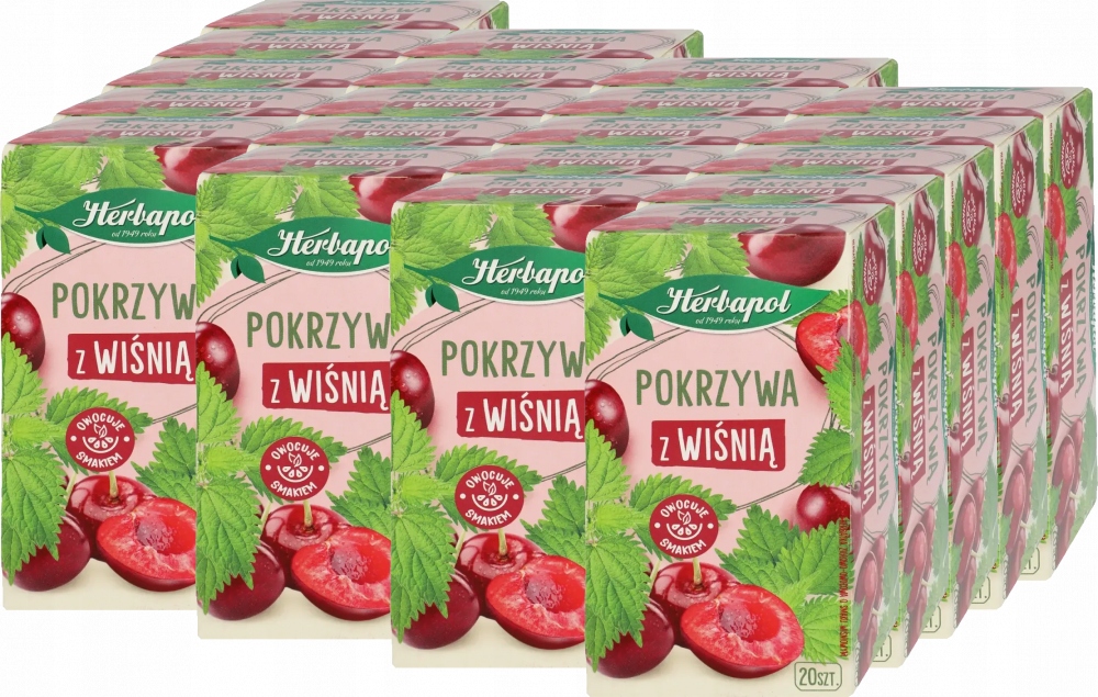 Pokrzywa Z Wiśnią Herbapol herbata herbatka Ziołowa owocowa 20 Saszetek x20