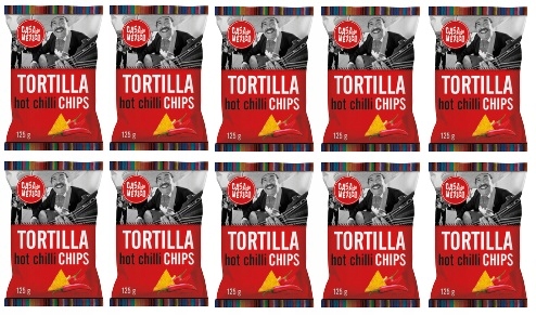 10x 125g Casa De Mexico Tortilla chips chilli Karton