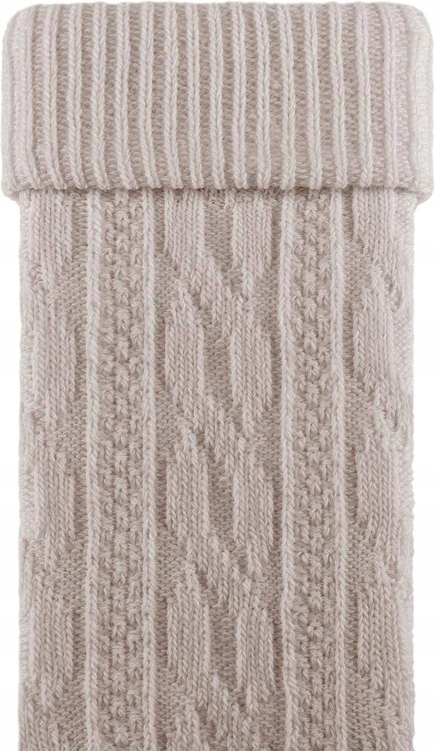 GETRY DAMSKIE ciepłe wełniane OCIEPLACZE Warkocz beżowe Steven *One size Wzór dominujący inny wzór