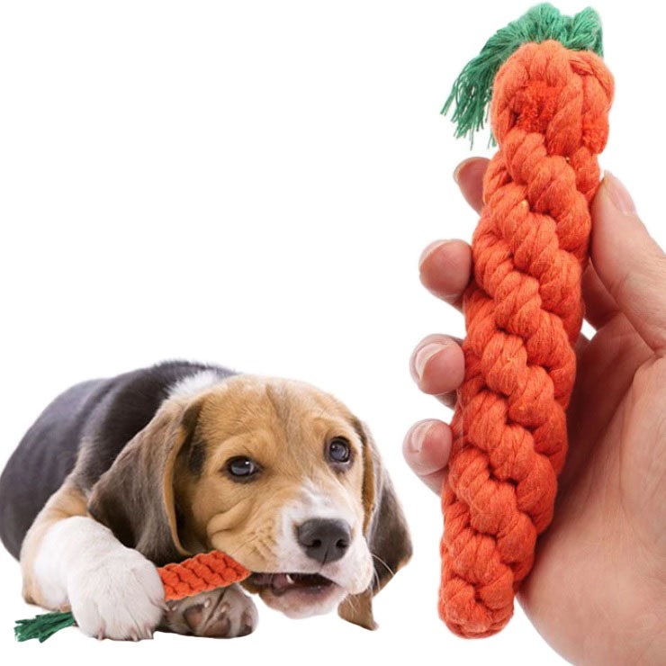 

Marchewka Zabawka Gryzak dla Psa Sznur Szarpak