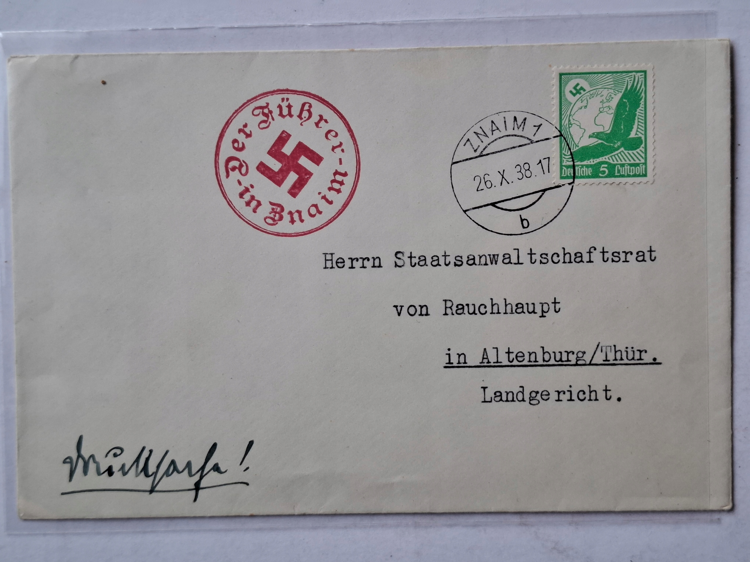 Całostka 1938 znaczek propaganda Czechosłowacja