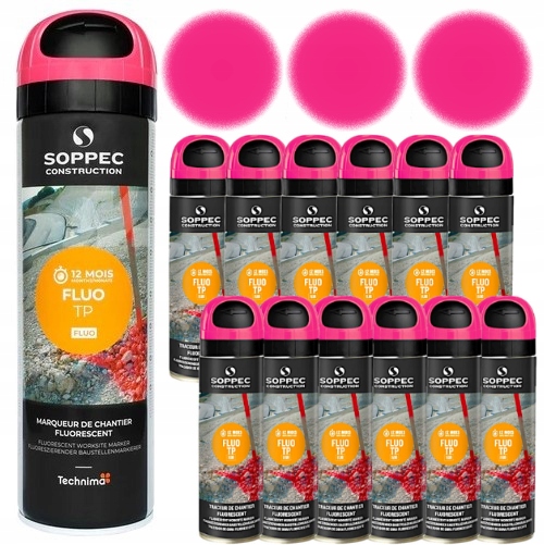 

Farba geodezyjna Soppec Fluo Tp 12 sztuk różowa
