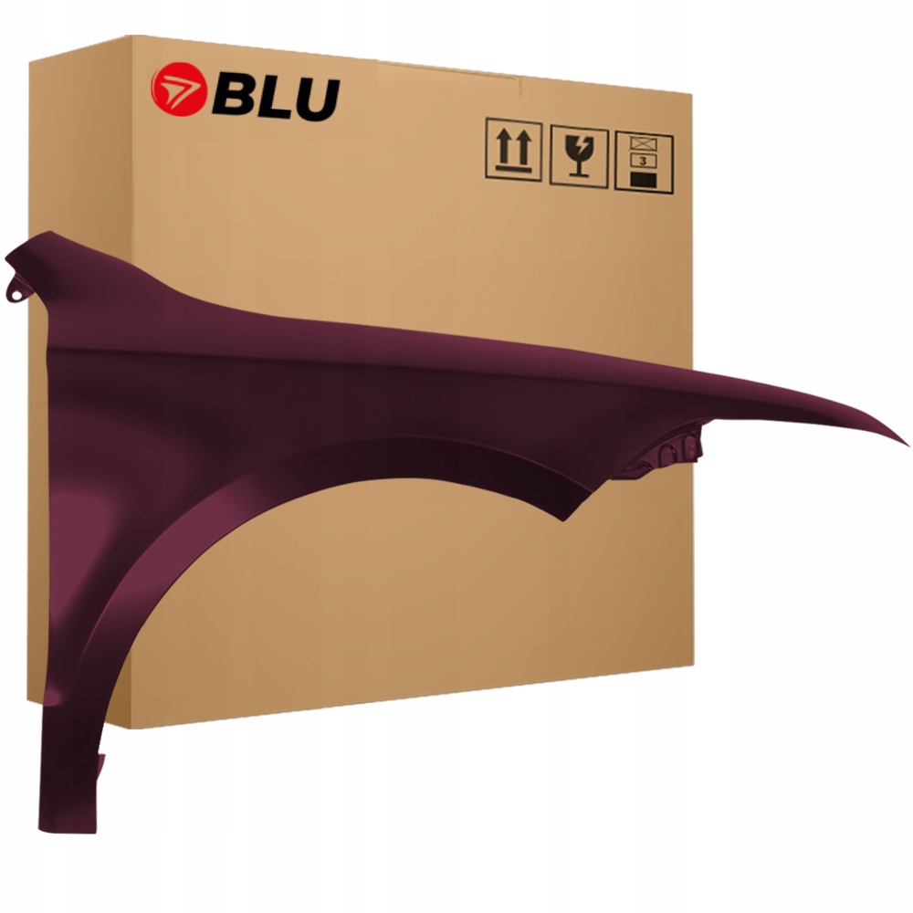 Blu Blatník Škoda Superb II 3T LF3X pravý červený 08-13 přední RossoBrunell