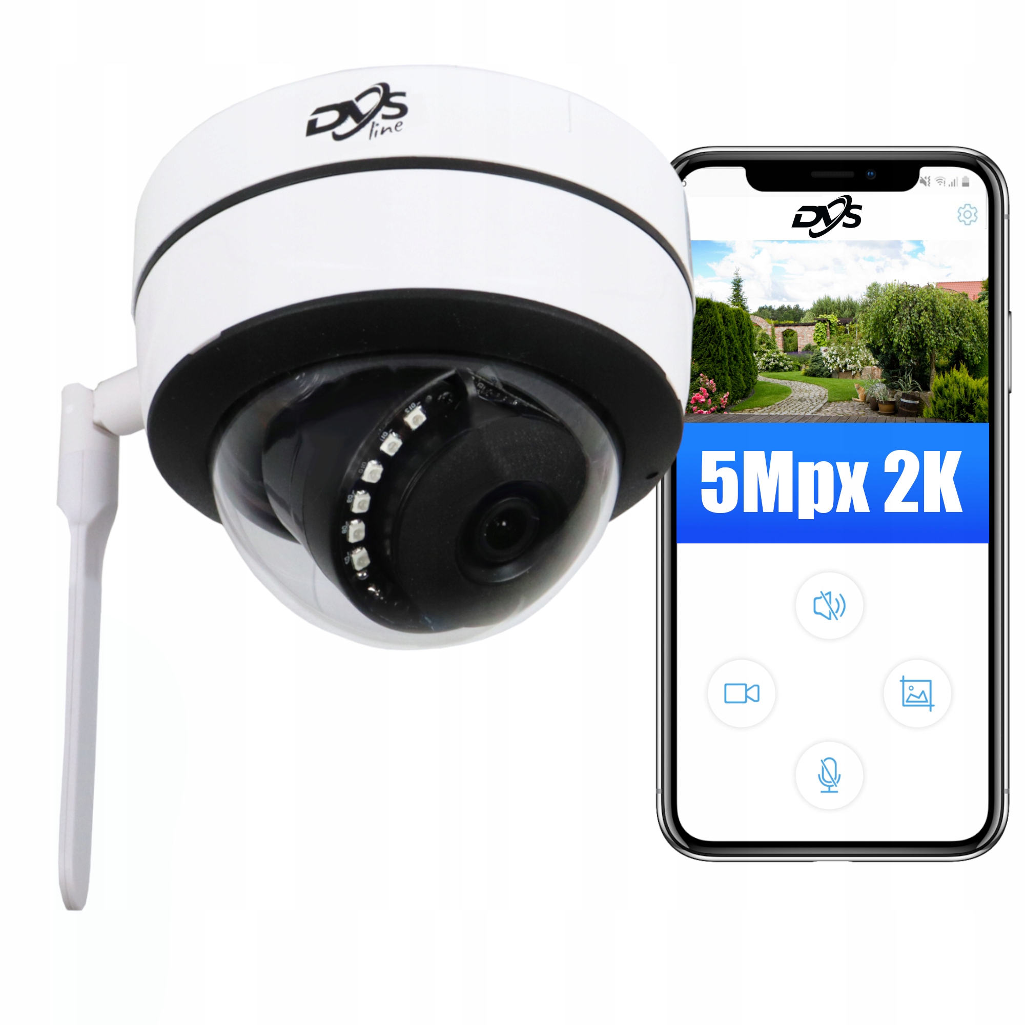 

Kamera Kopułkowa Bezprzewodowa Ip Wifi 5MPX Onvif