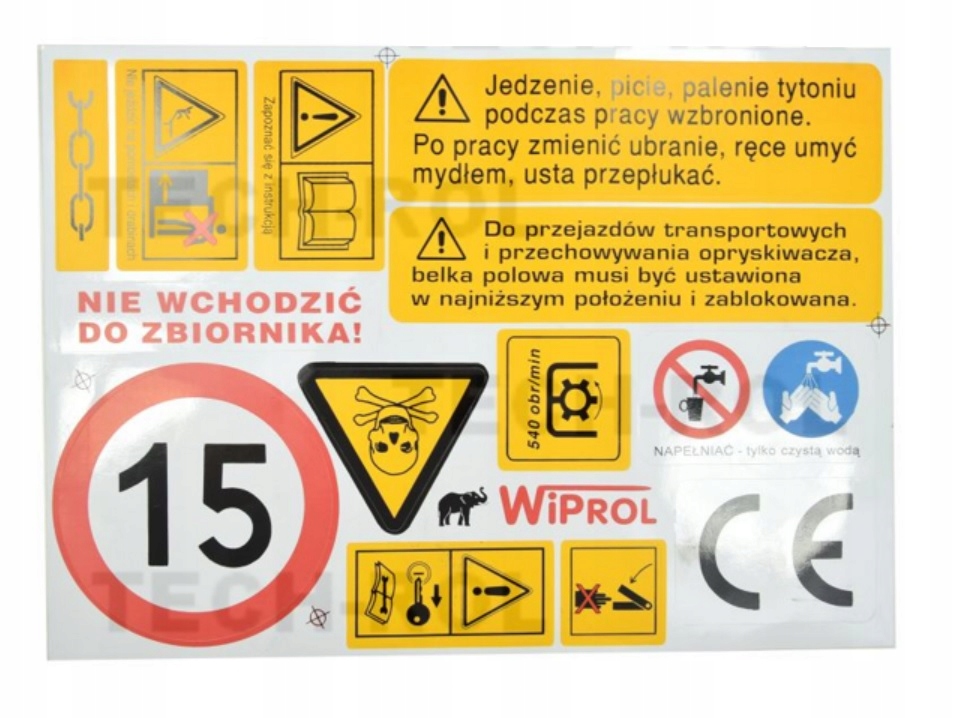 

Komplet Naklejek Opryskiwacz