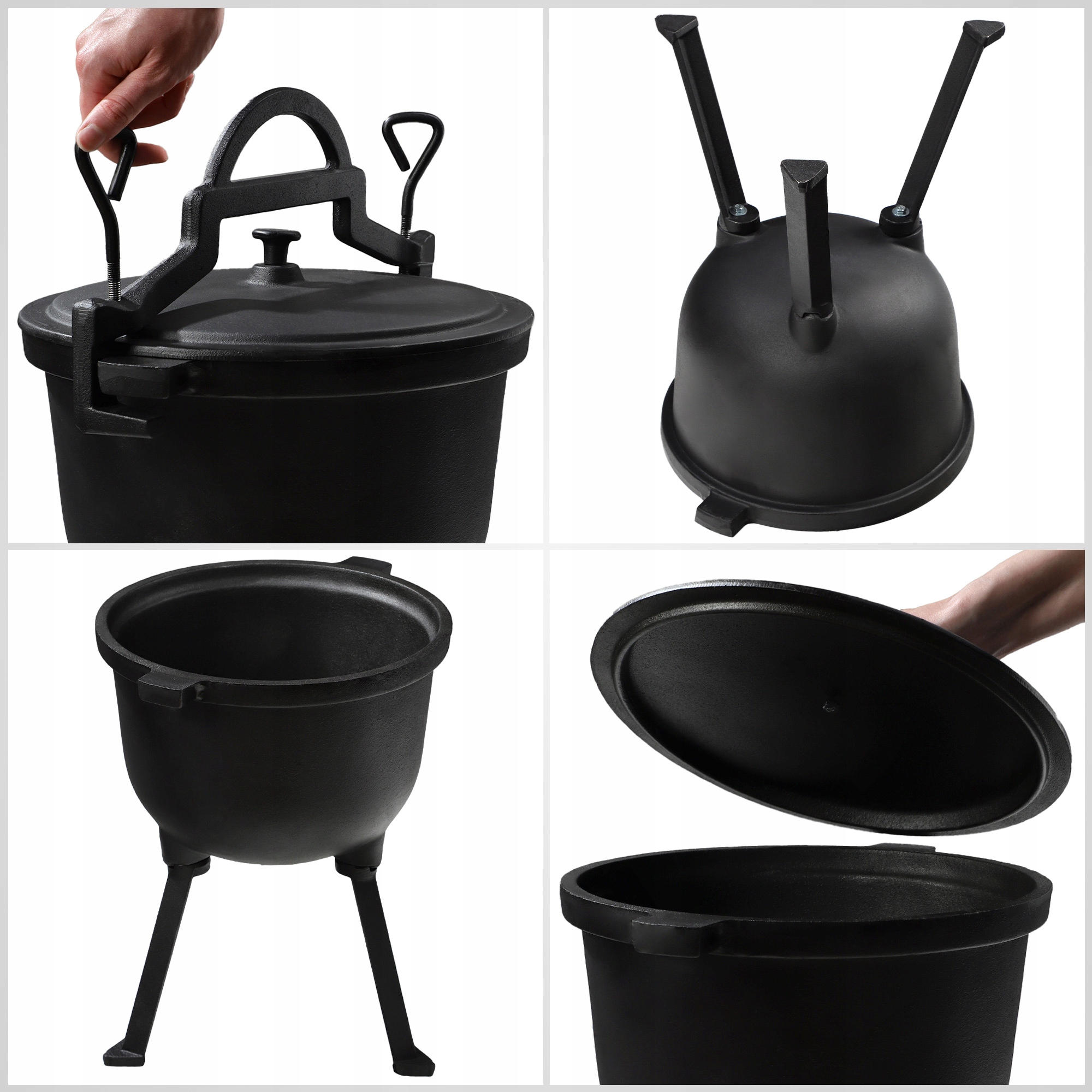 KOCIOŁEK ŻELIWNY MYŚLIWSKI 8L GARNEK OGNISKO Pojemność 8 l