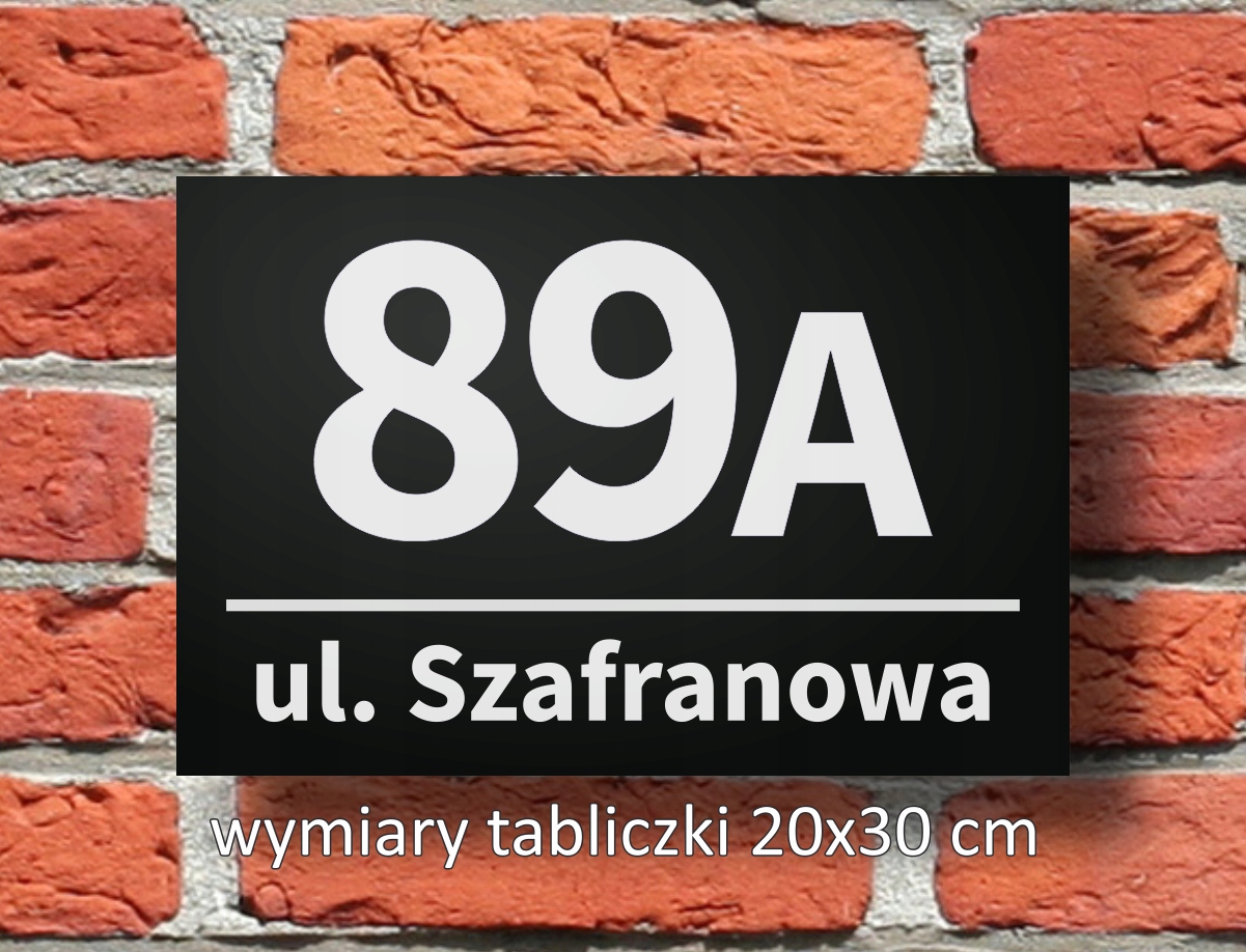 Nr domu tabliczka adresowa ALUMINIUM-CZARNY-MAT-3 Kod producenta brak