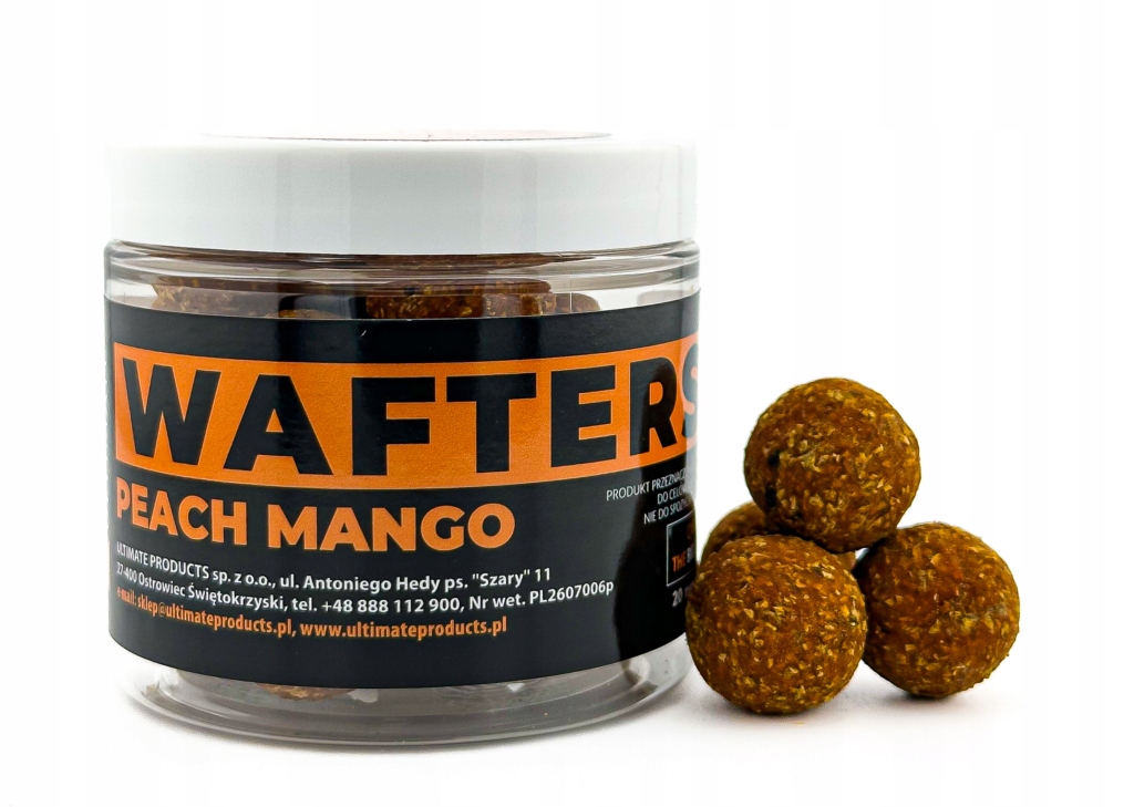 Kulki Wafters Ultimate Products Peach Mango 18mm Hook Baits Karpiowe