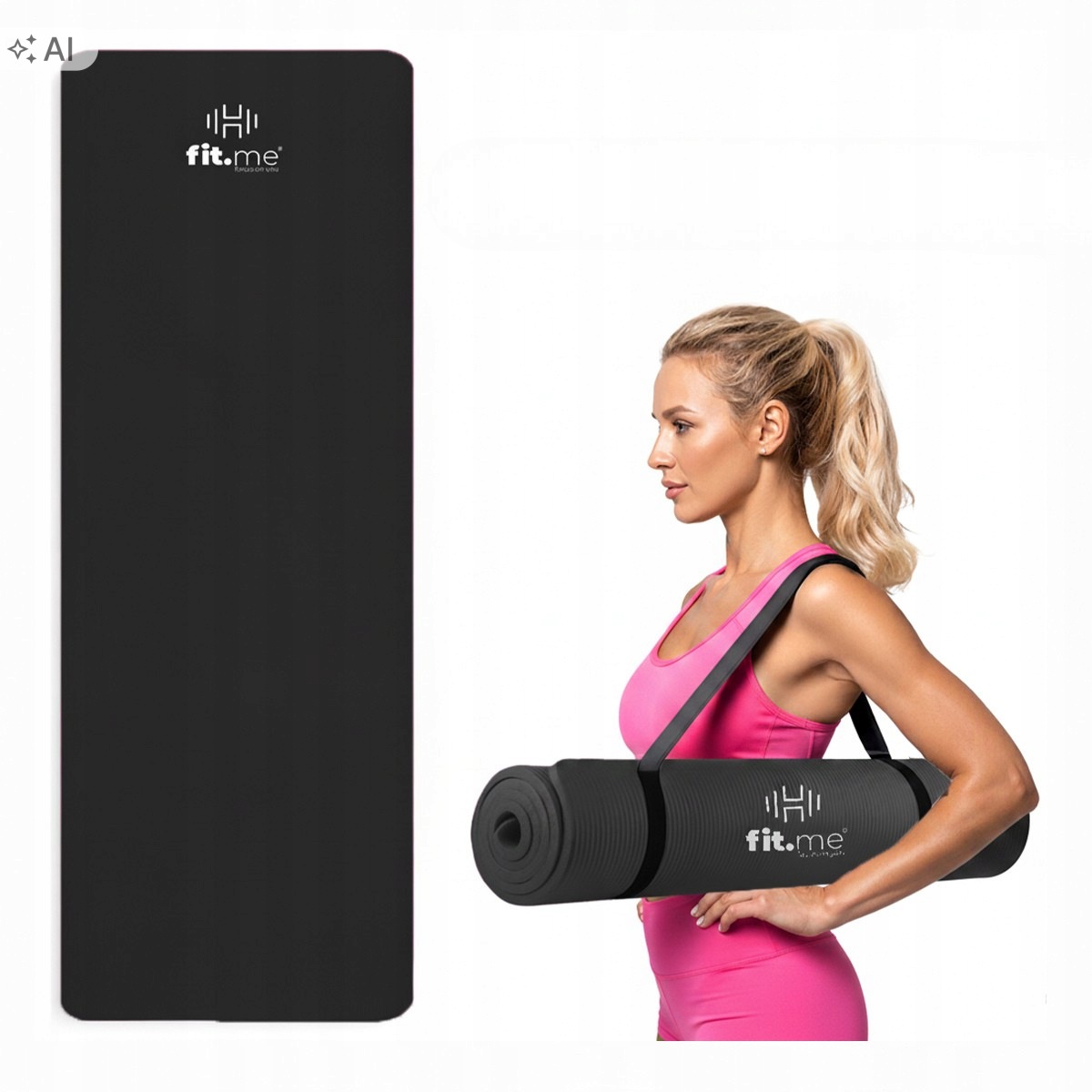 Mata Do Ćwiczeń Joga Fitness Miękka Gruba 1 CM Nbr Karimata Duża Fit.me