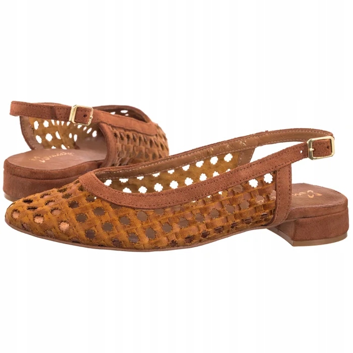 Kožené dámské sandály Maciejka Rudé 07305-29/00-1 Hnědé