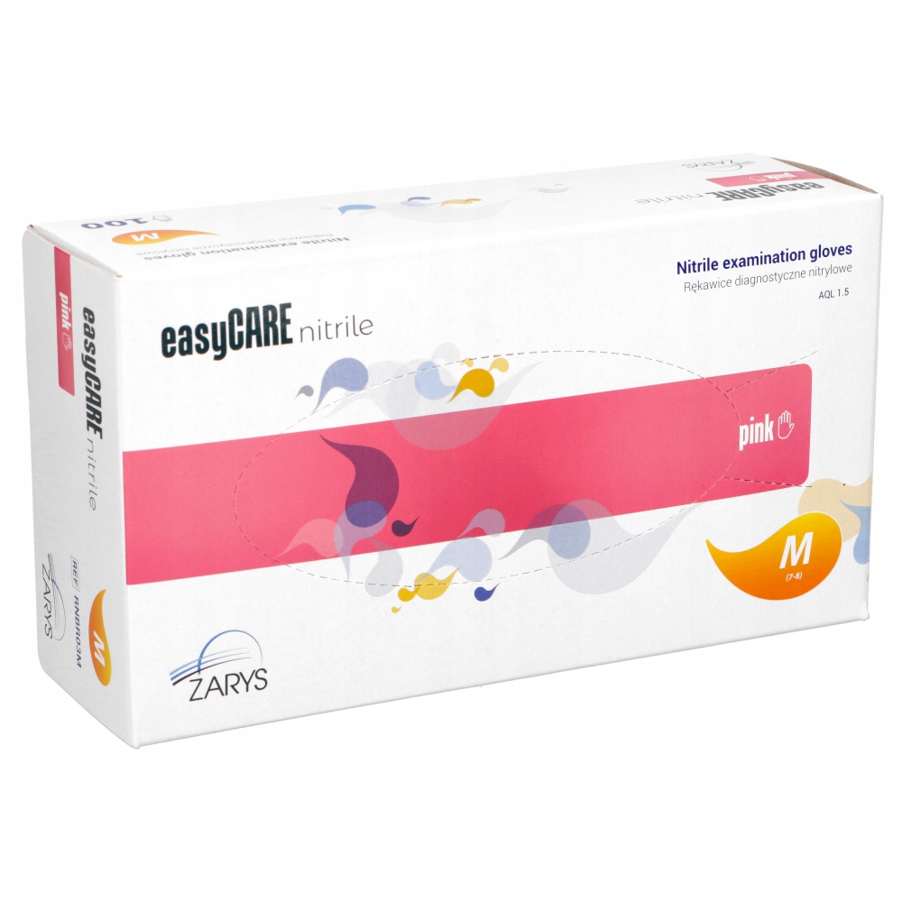 

Rękawice easycare nitrylowe różowe 100 szt. roz.M