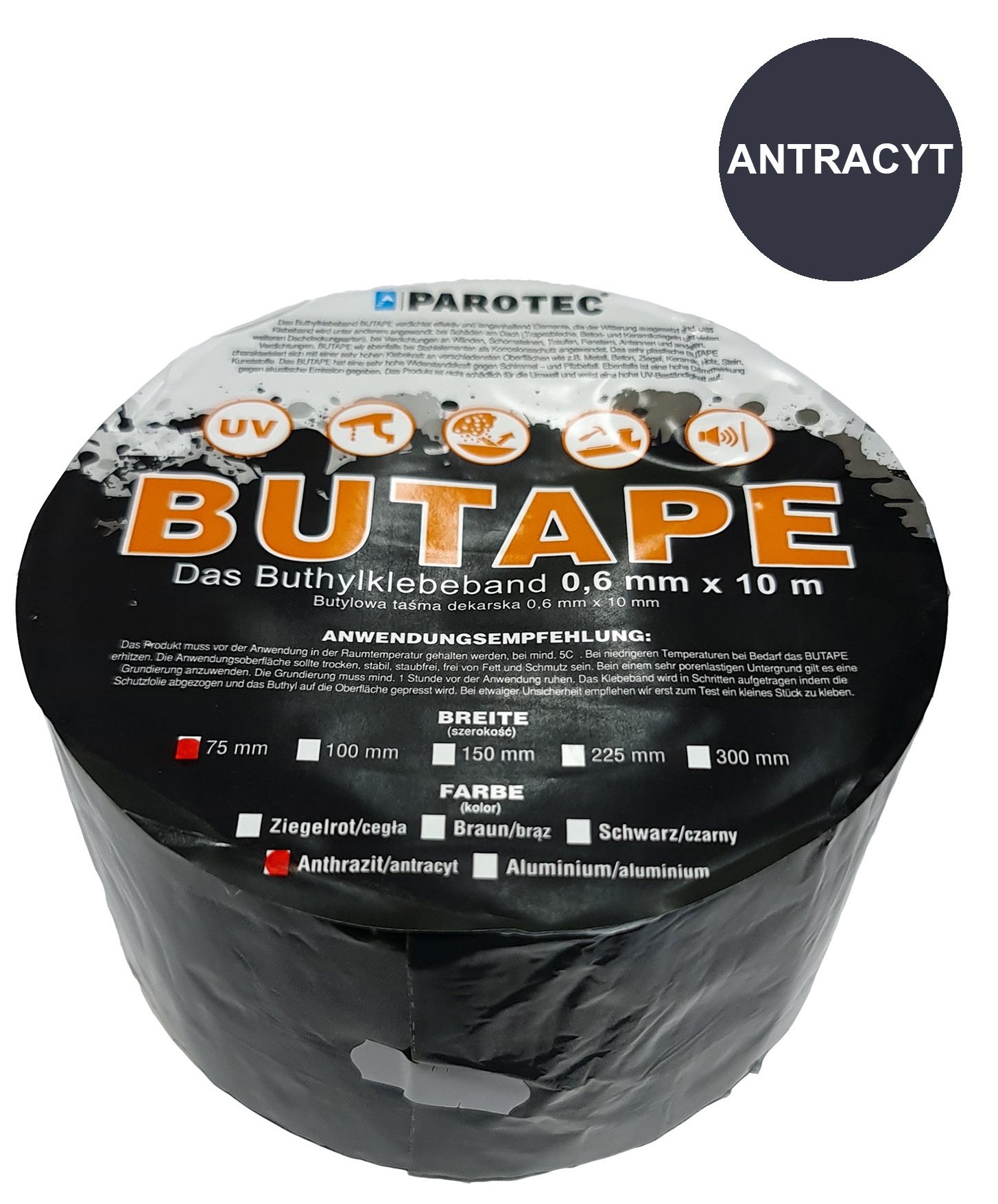 

Taśma dekarska uszczelniająca 150mm x 10mb Grafit