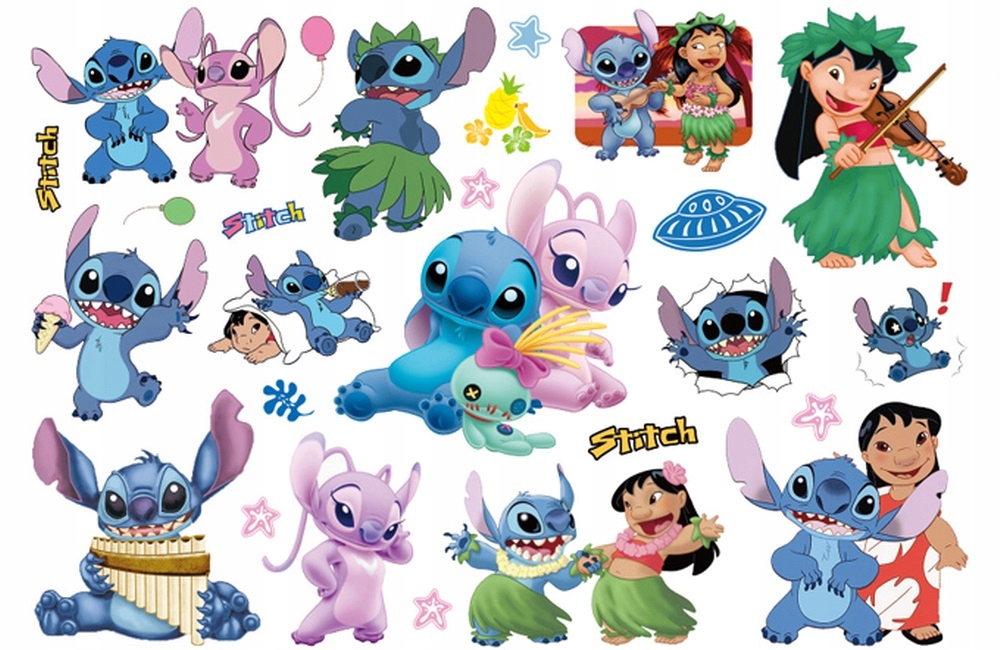 TATUAŻE DLA DZIECI ZMYWALNE TYMCZASOWE LILO I STICH