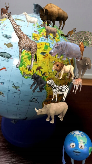 Globus 320mm PODŚWIETLANY 2w1 CIEMNA STOPKA - DREWNO - LED - Produkt Polski Marka inna