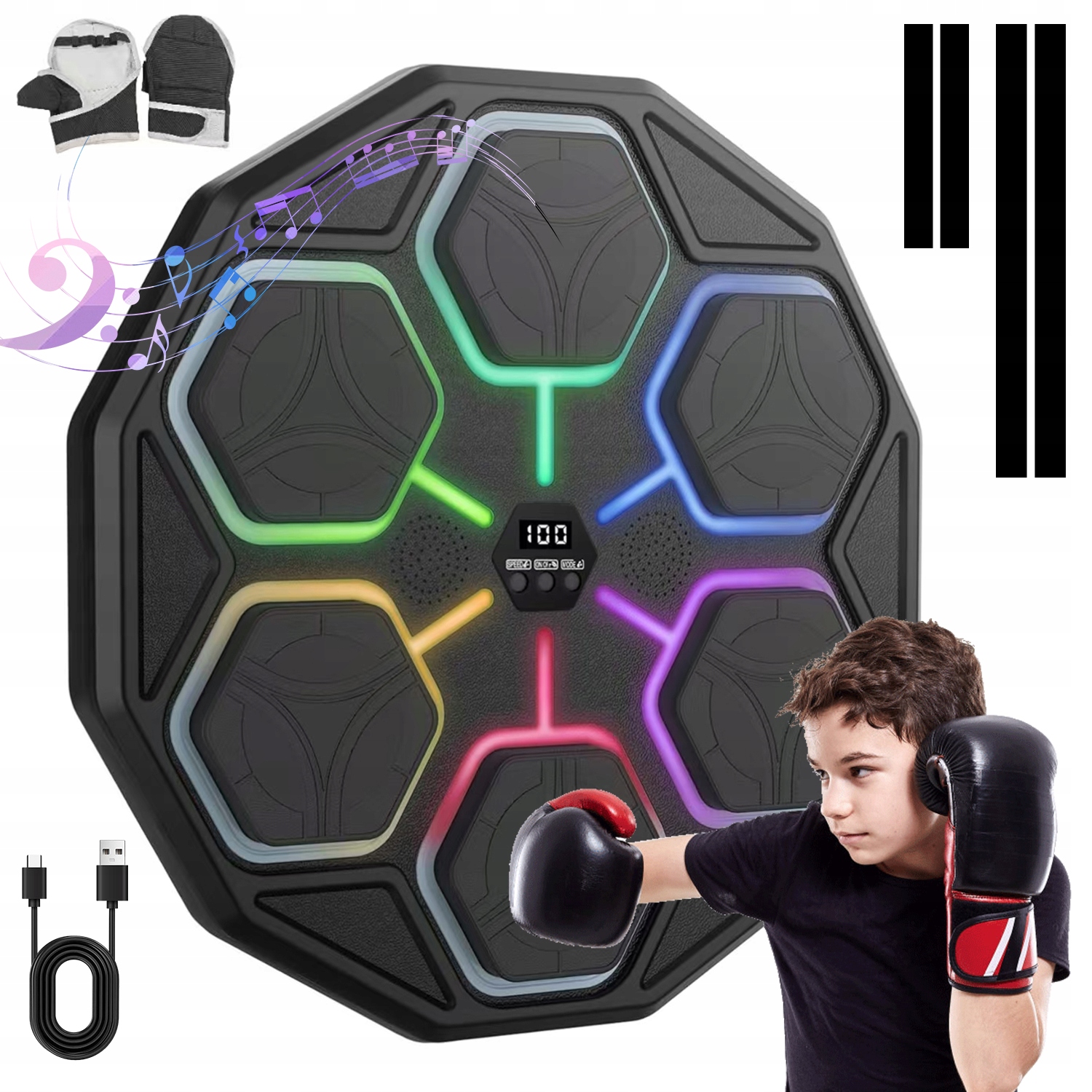 Bluetooth Music Light Boxing Machine V Tréninkové Boxovací Stěně