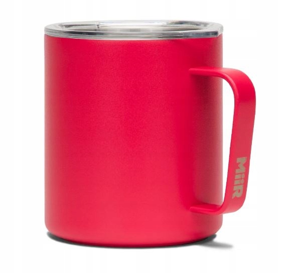 Kubek izolowany z uchwytem i pokrywką Miir Camp 350 ml Cascara czerwony