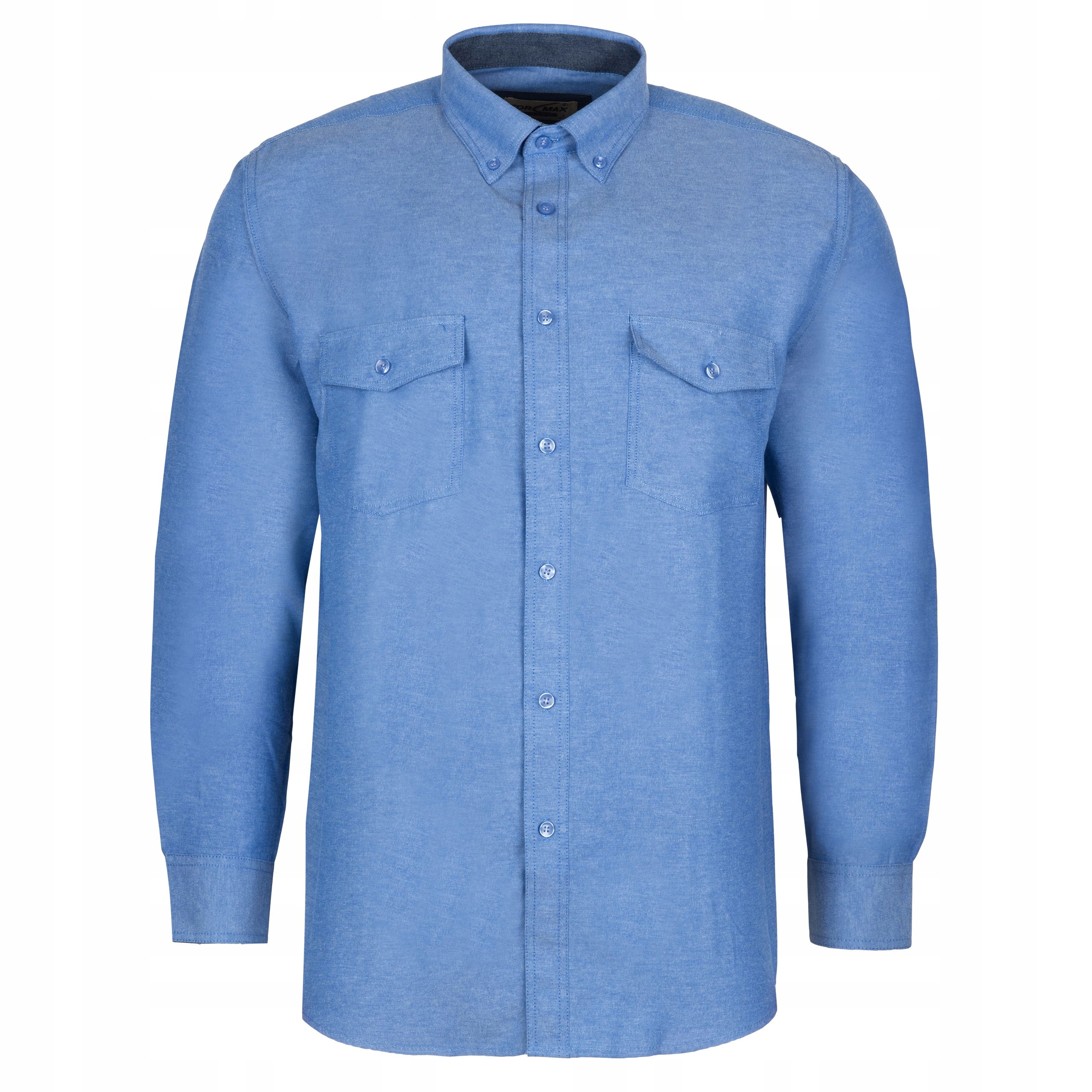 Niebieska Koszula Męska A'la Jeans Dwie Kieszenie Długi Rękaw Roz.l 41/42