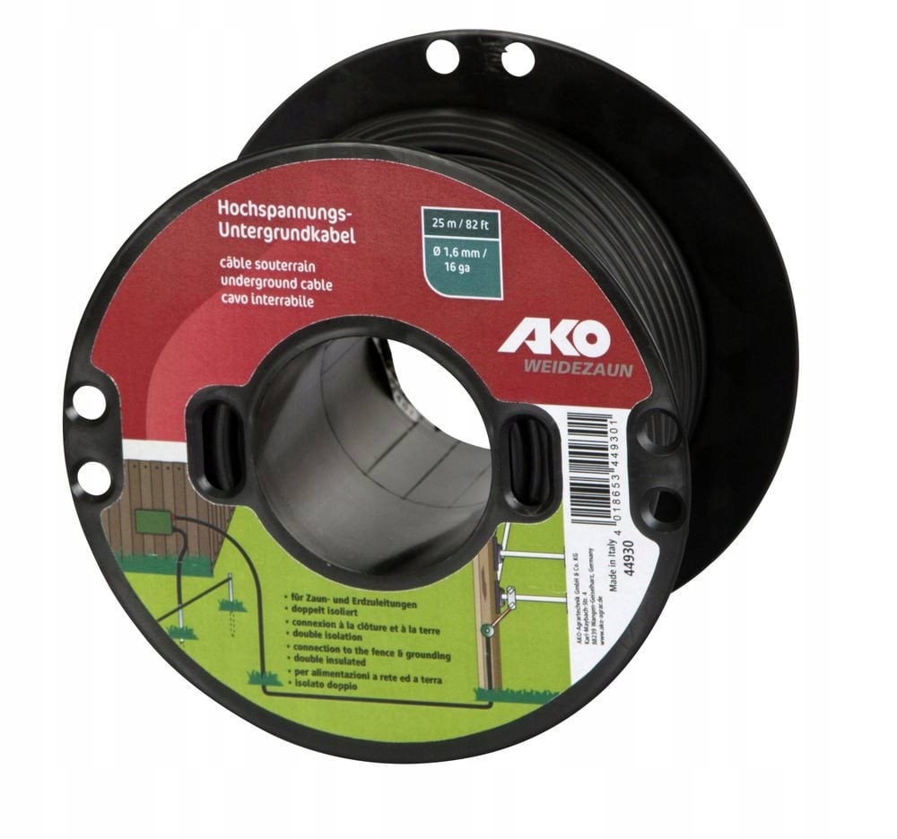 PODZIEMNY PRZEWÓD WYSOKIEGO NAPIĘCIA 100m x 1,6mm AKO
