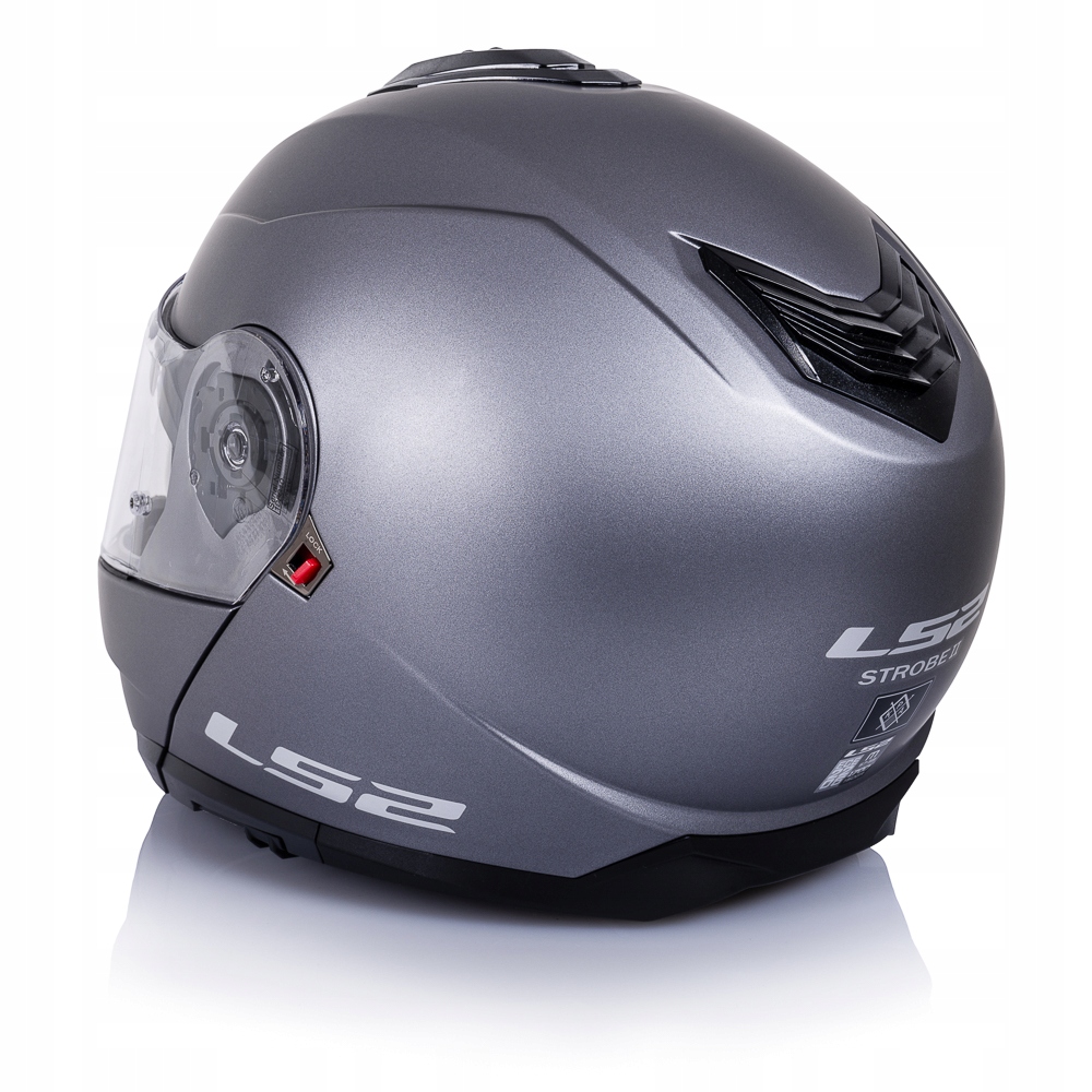 LS2 KASK MOTOCYKLOWY SZCZĘKOWY Z BLENDĄ FF908 STROBE II SOLID MAT TITAN L Model FF908 Strobe II titanium matt