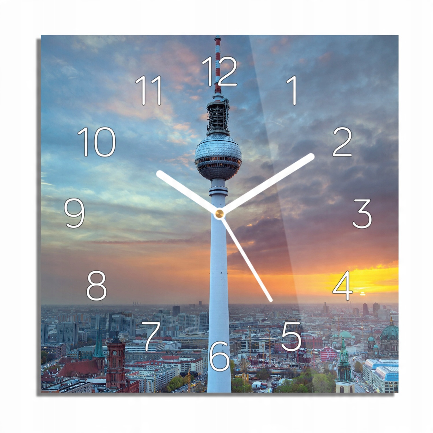 

Wieża Berlin niebo zegar szklany do jadalni 30x30