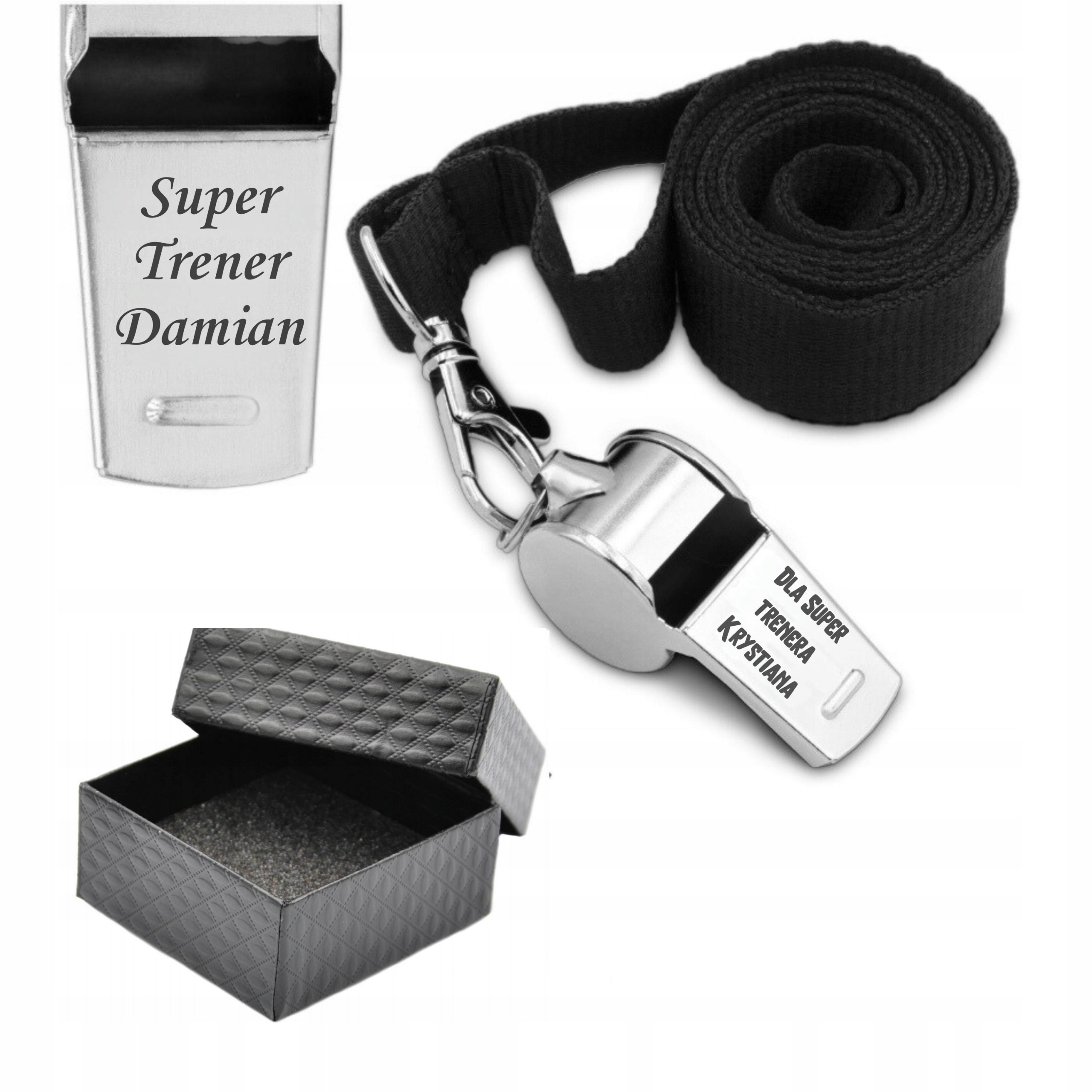 Gwizdek Metalowy Prezent dla Trenera Nauczyciela WF z DOWOLNYM GRAWEREM