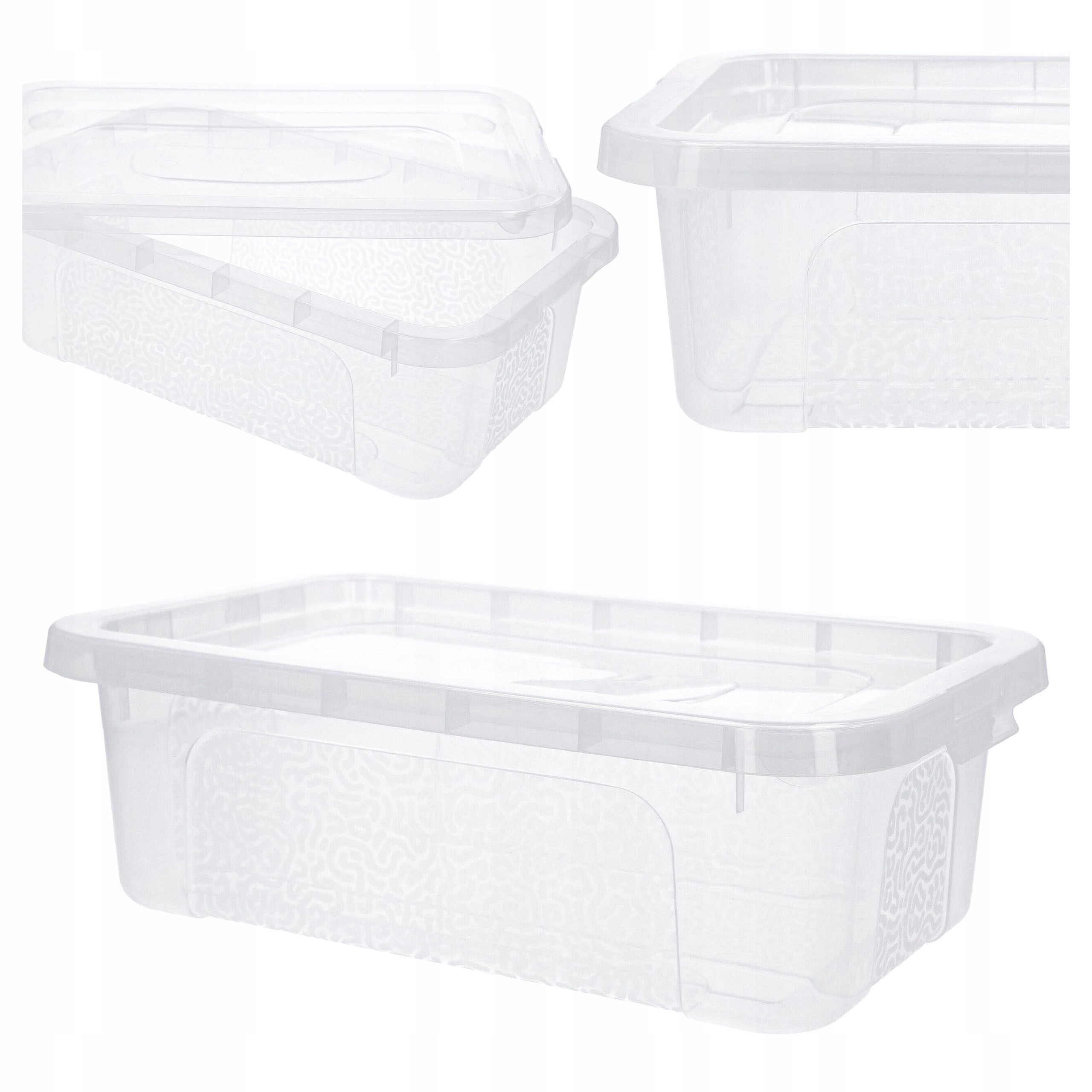 Pudełko plastikowe pojemnik przezroczysty box 4,5l organizer zamykany