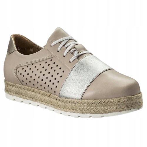 Annmex Dámské Béžové Kožené Espadrilky 40 3T2G2* 40 3_2