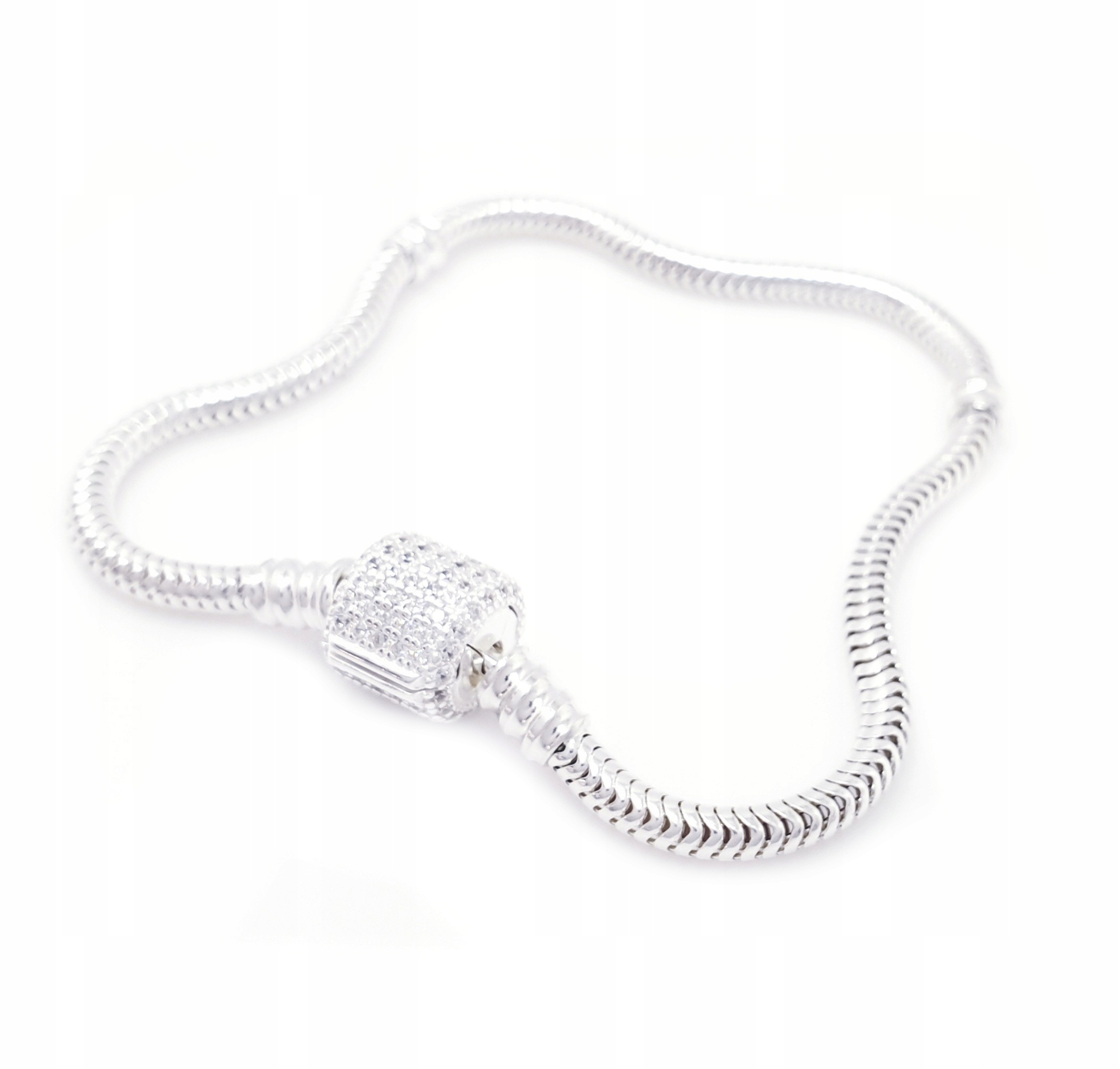 

Bransoletka Srebrna Do Charms Biała Moments 23 cm