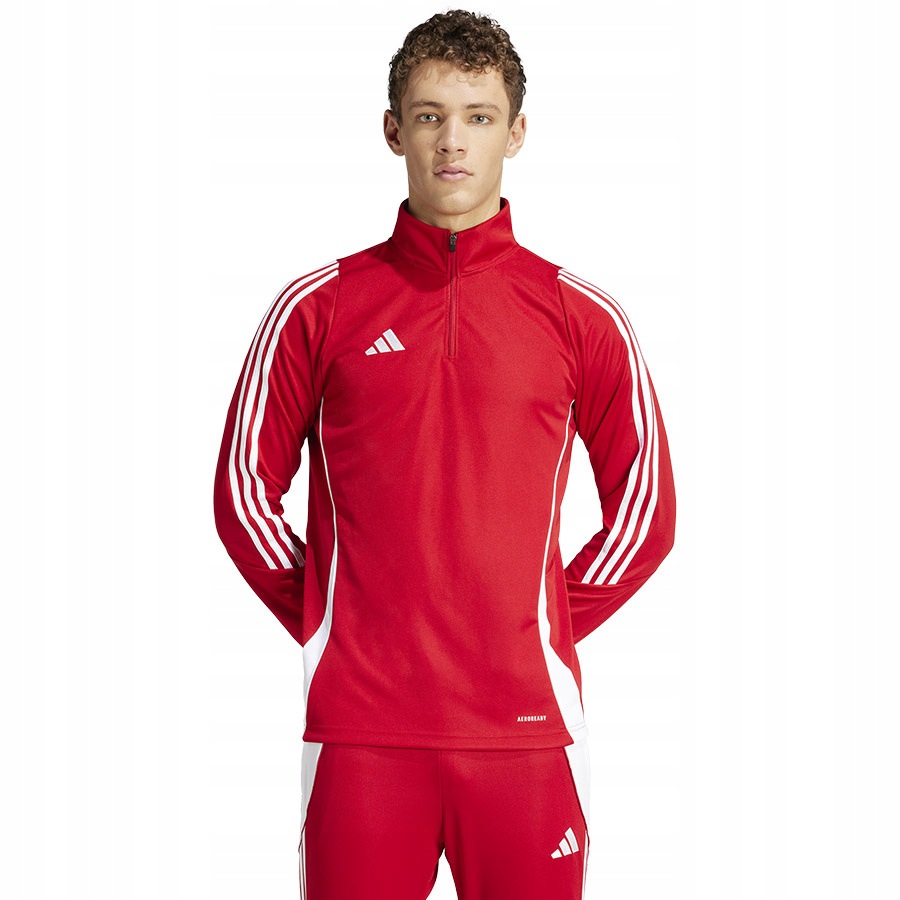 Mikina bez kapuce pánská adidas Tiro 24 červená IS1045 vel. XXL