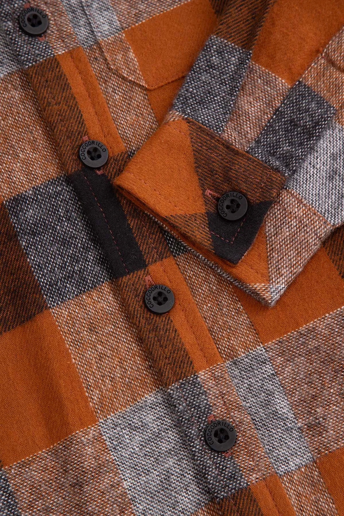 Chłopięca Koszula w Kratę na Długi Rękaw 068 Coccodrillo ZC4 Rękaw długi rękaw