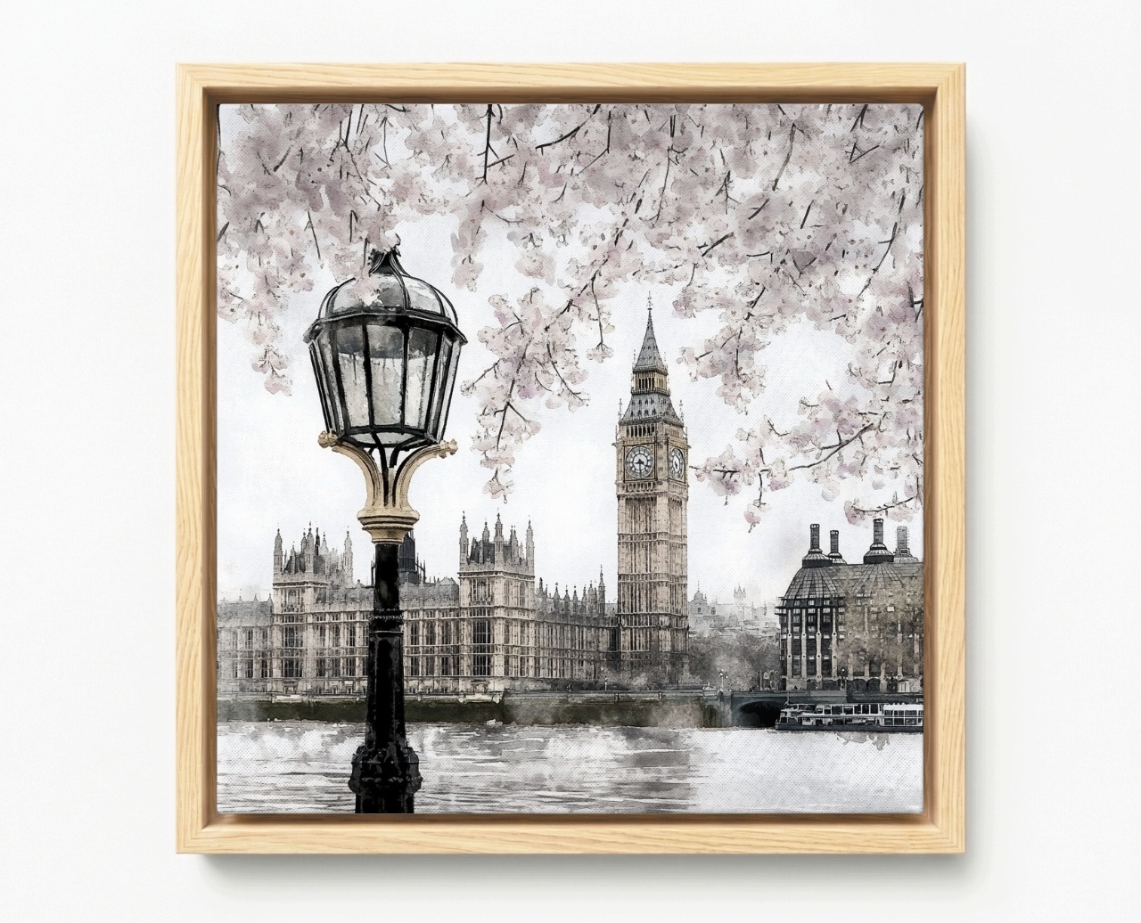 Obraz Rám Americký Box Město Anglie Londýn Big Ben Westminster 60x60