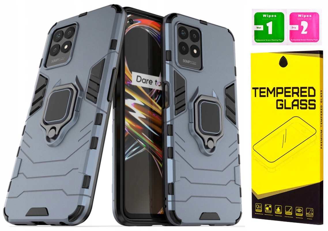 

Etui Pancerne Case Do Realme 8i Szkło 9H
