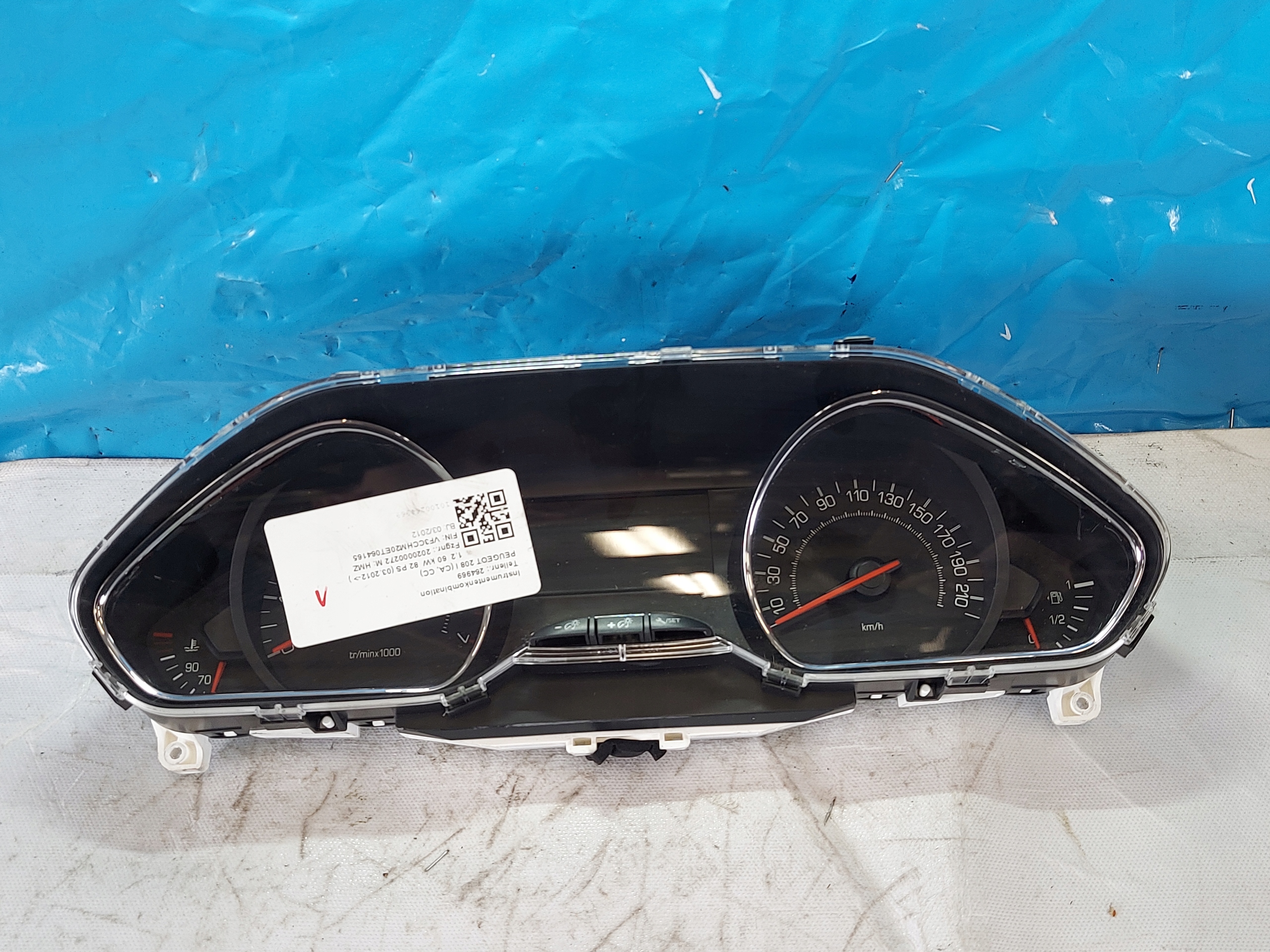 dials clock PEUGEOT 208 1.2 B 9805400380