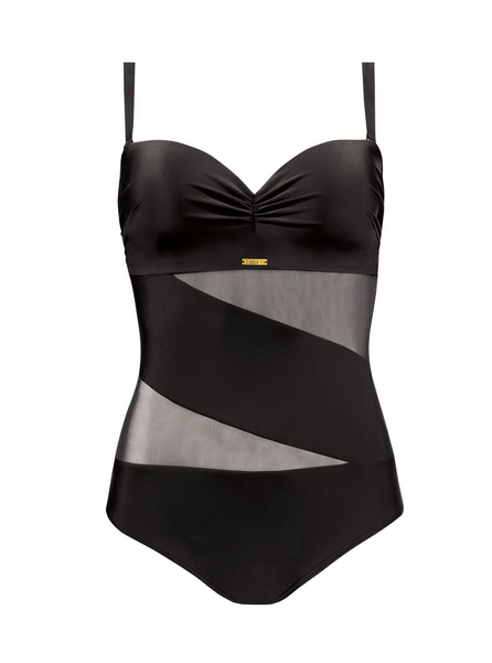 Self Plavky Černé Fashion 3 S Kosticí 48D 95D 4XL